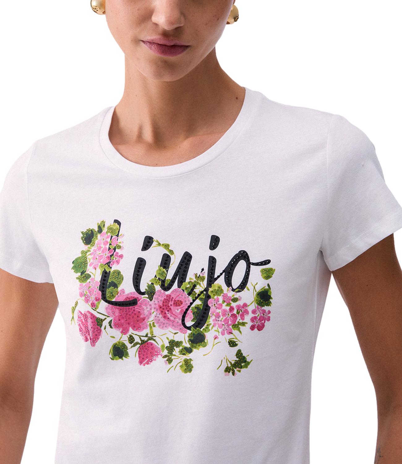 T-Shirt Liu jo WA6493JS923 Donna - Bco Liujo Naive Rose
