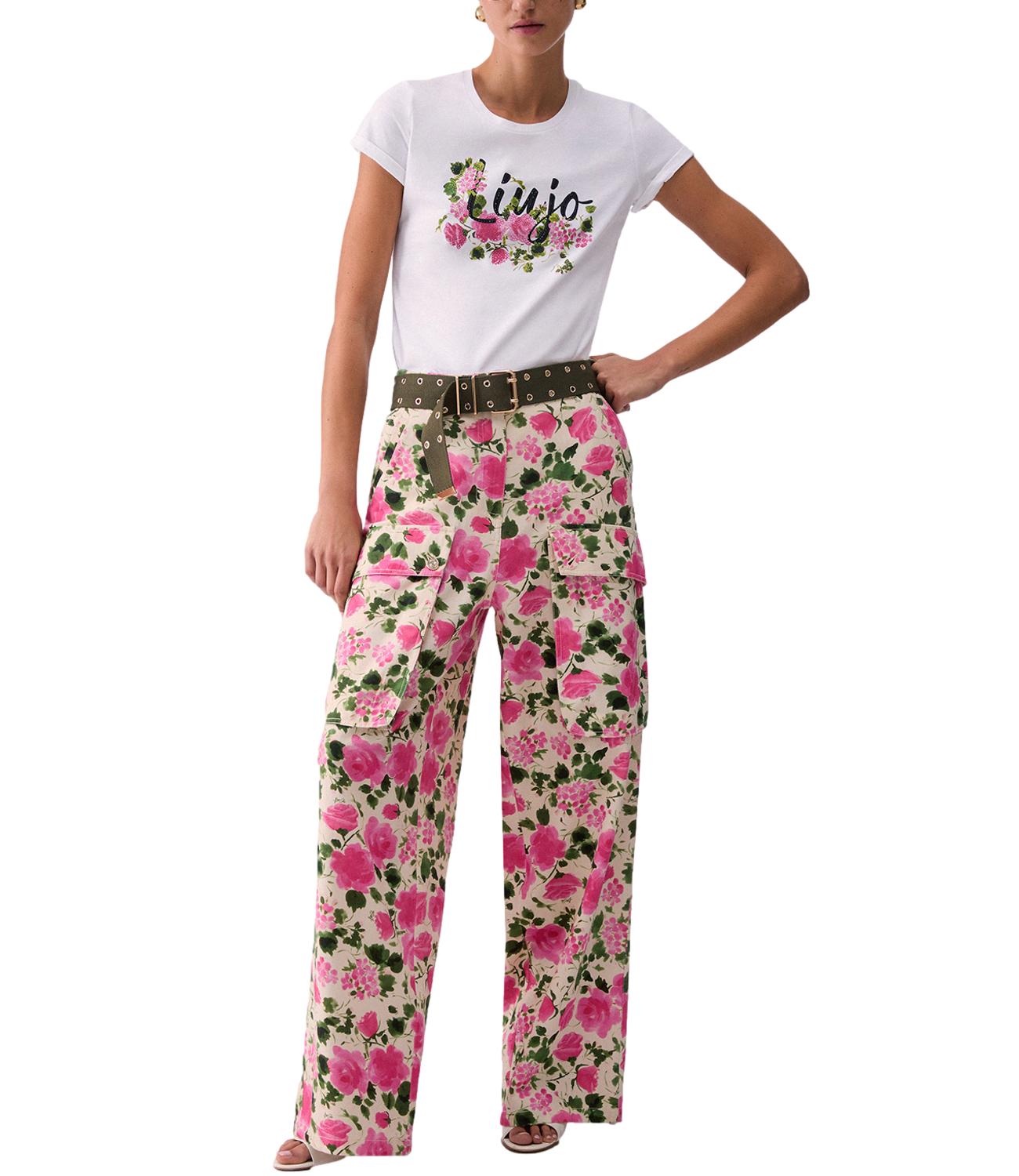 T-Shirt Liu jo WA6493JS923 Donna - Bco Liujo Naive Rose