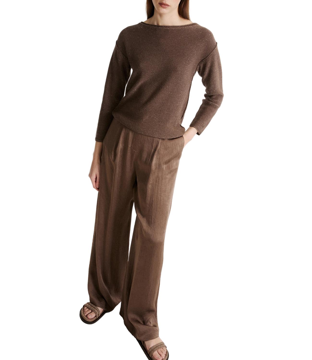 Marella Monochrome Pantalone Mlmformato Marrone Donna