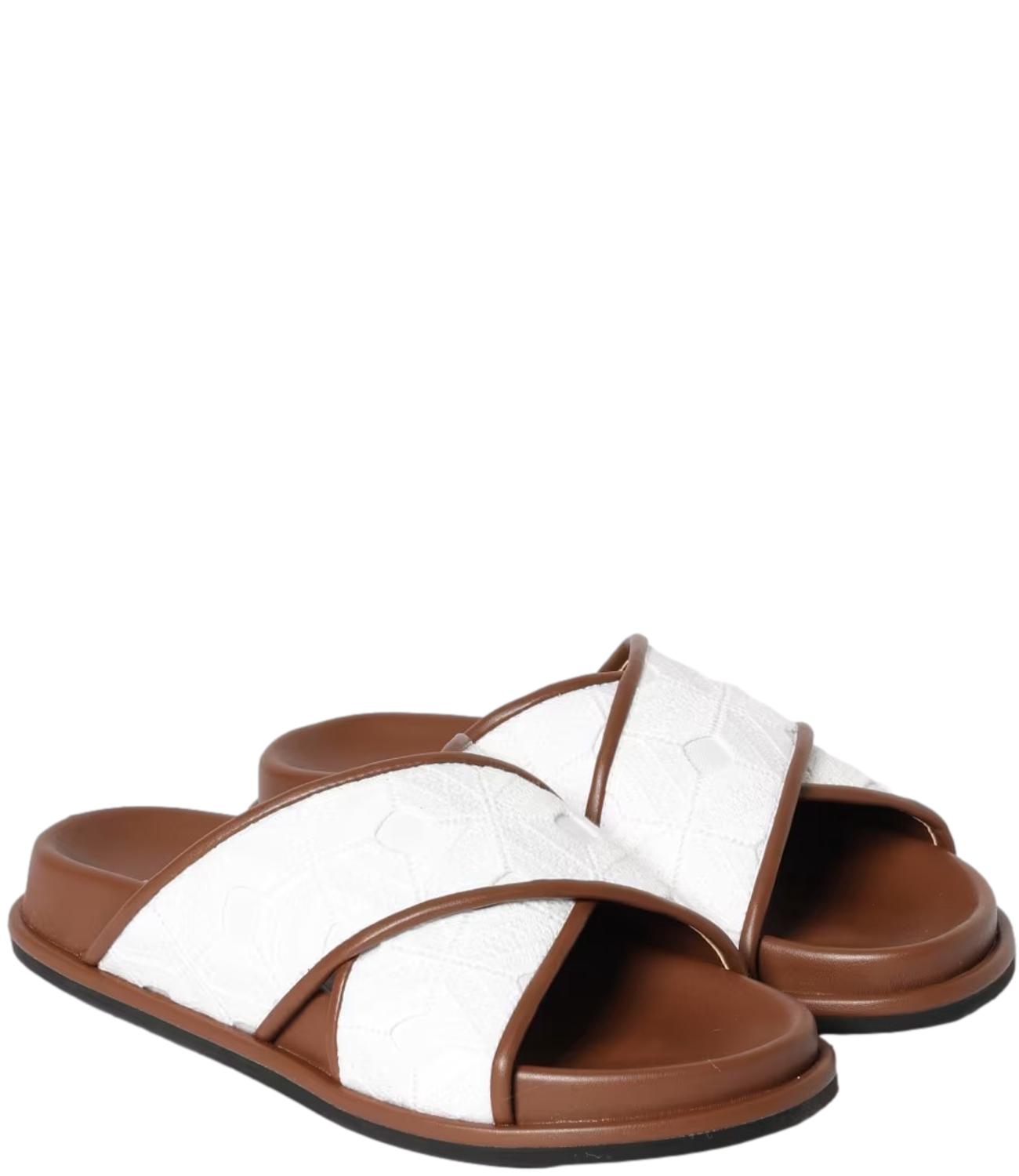 Max Mara Beachwear Sandalo Bchpeonie Bianco Ottico Donna