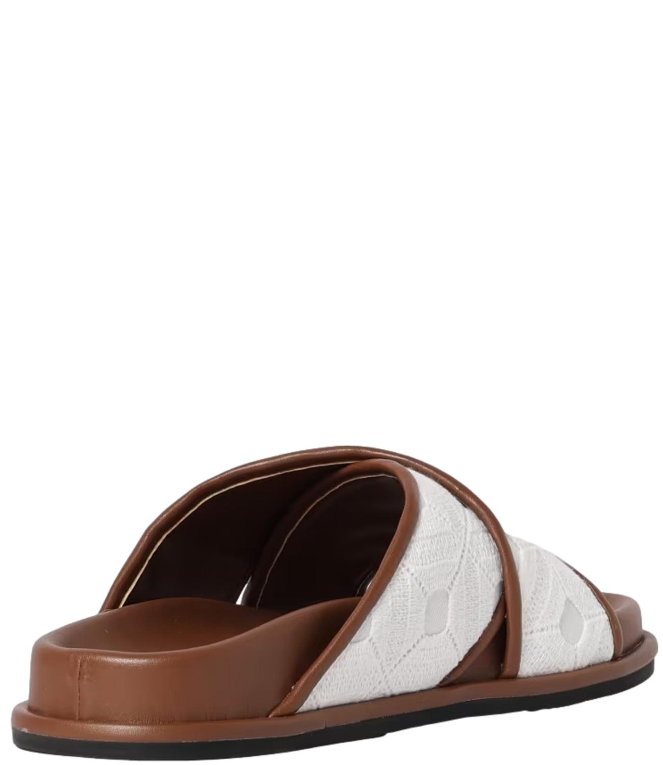 Max Mara Beachwear Sandalo Bchpeonie Bianco Ottico Donna