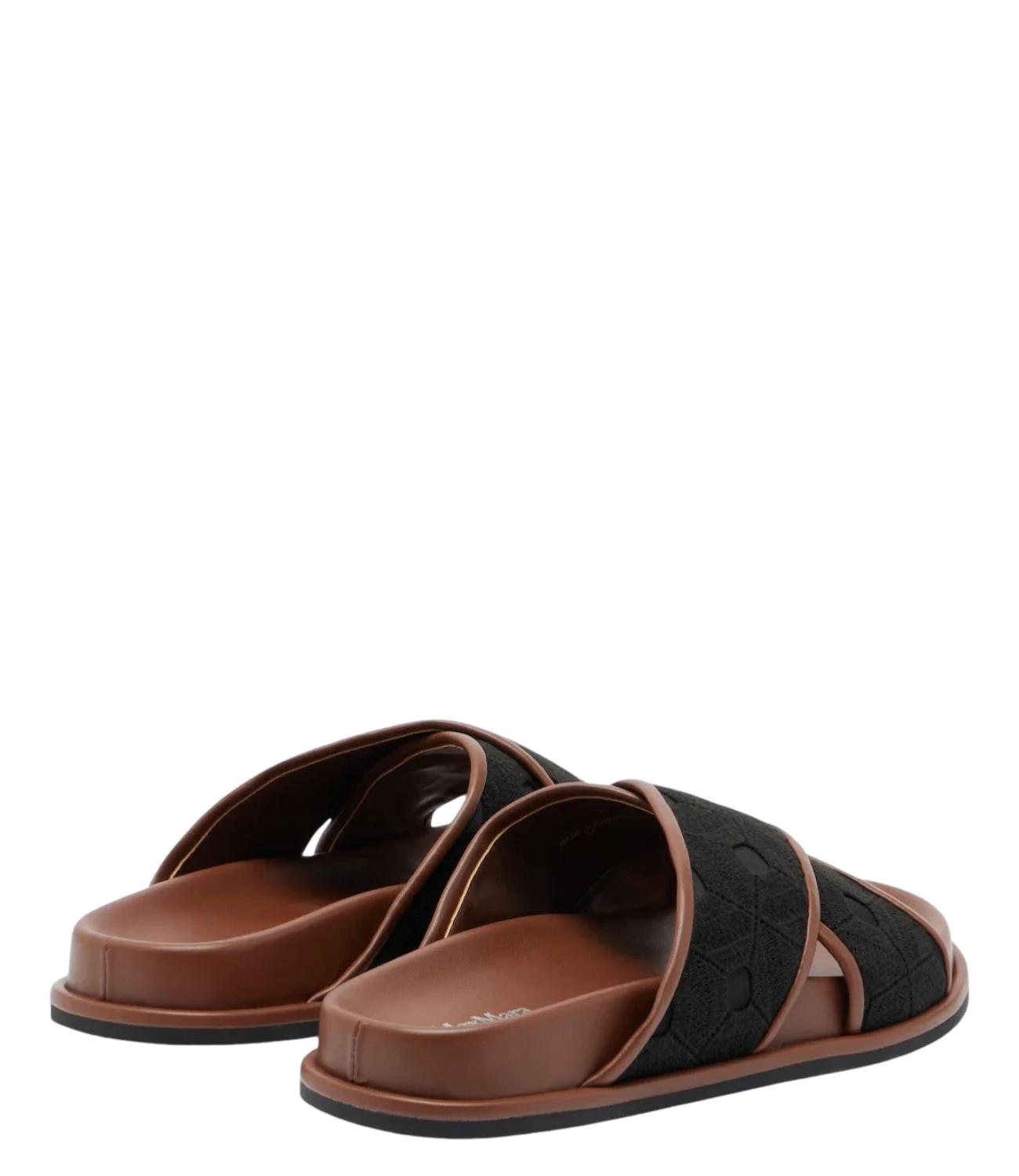 Max Mara Beachwear Sandalo Bchpeonie Nero Donna
