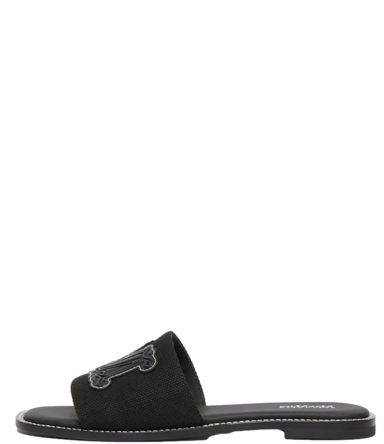 Max Mara Beachwear Sandalo Bchcaucaso Nero Donna