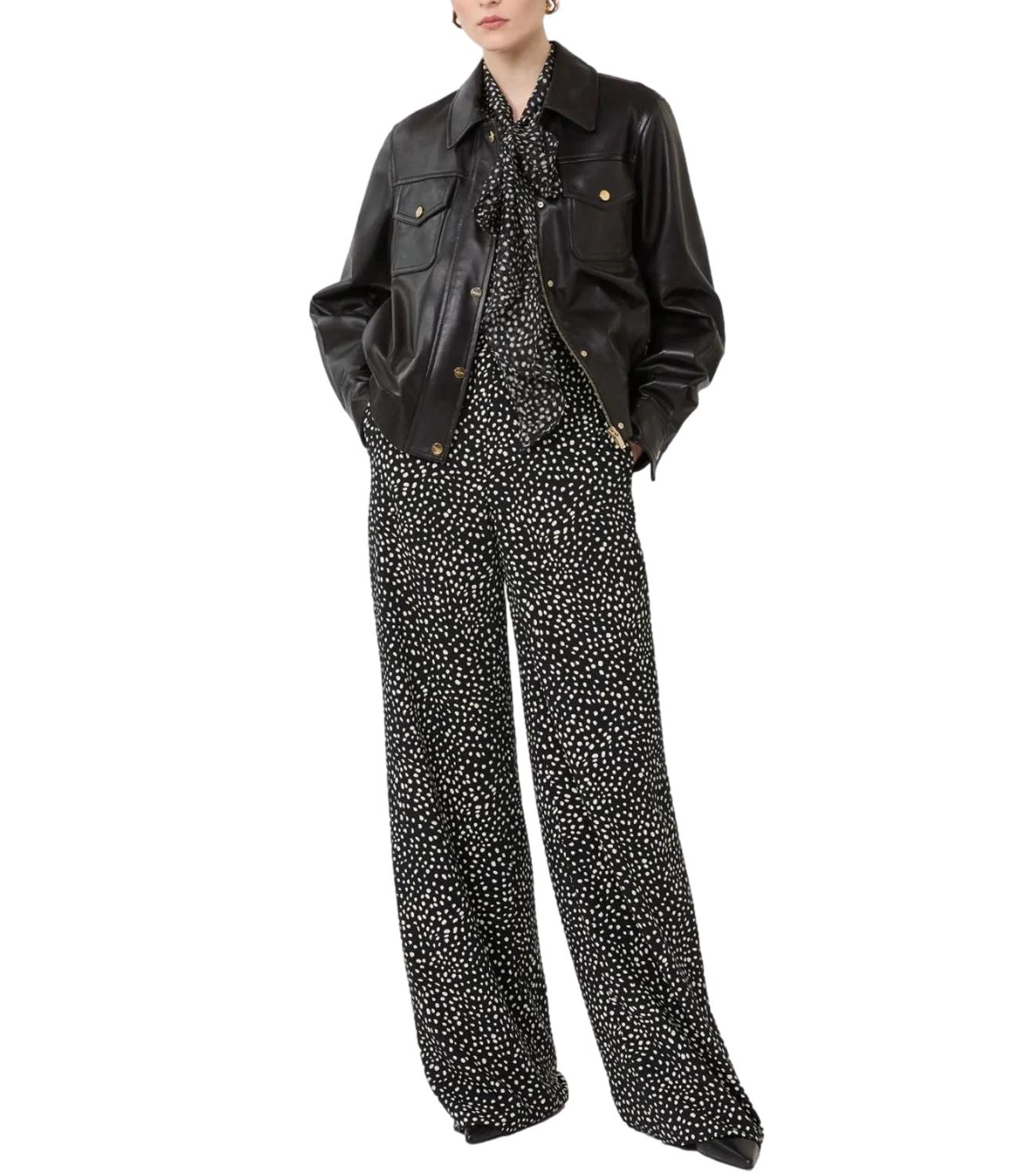 Mstfresco pantalone nero fantasia