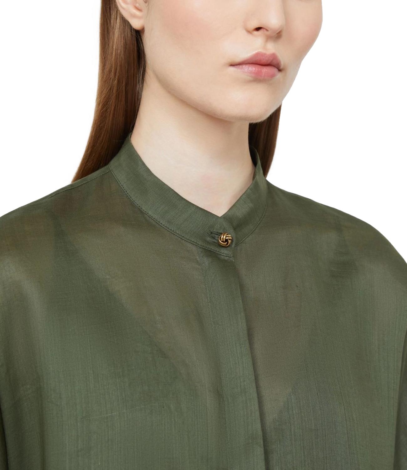 Camicia Mstbaldi verde khaki
