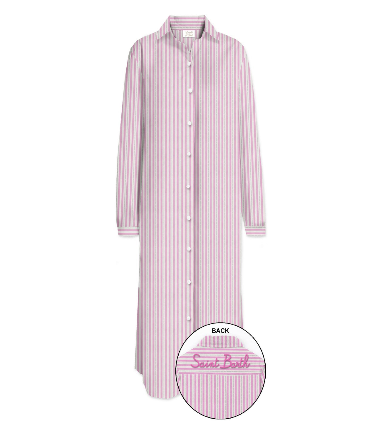 Mc2 Saint Barth camicia Adeline a righe rosa donna