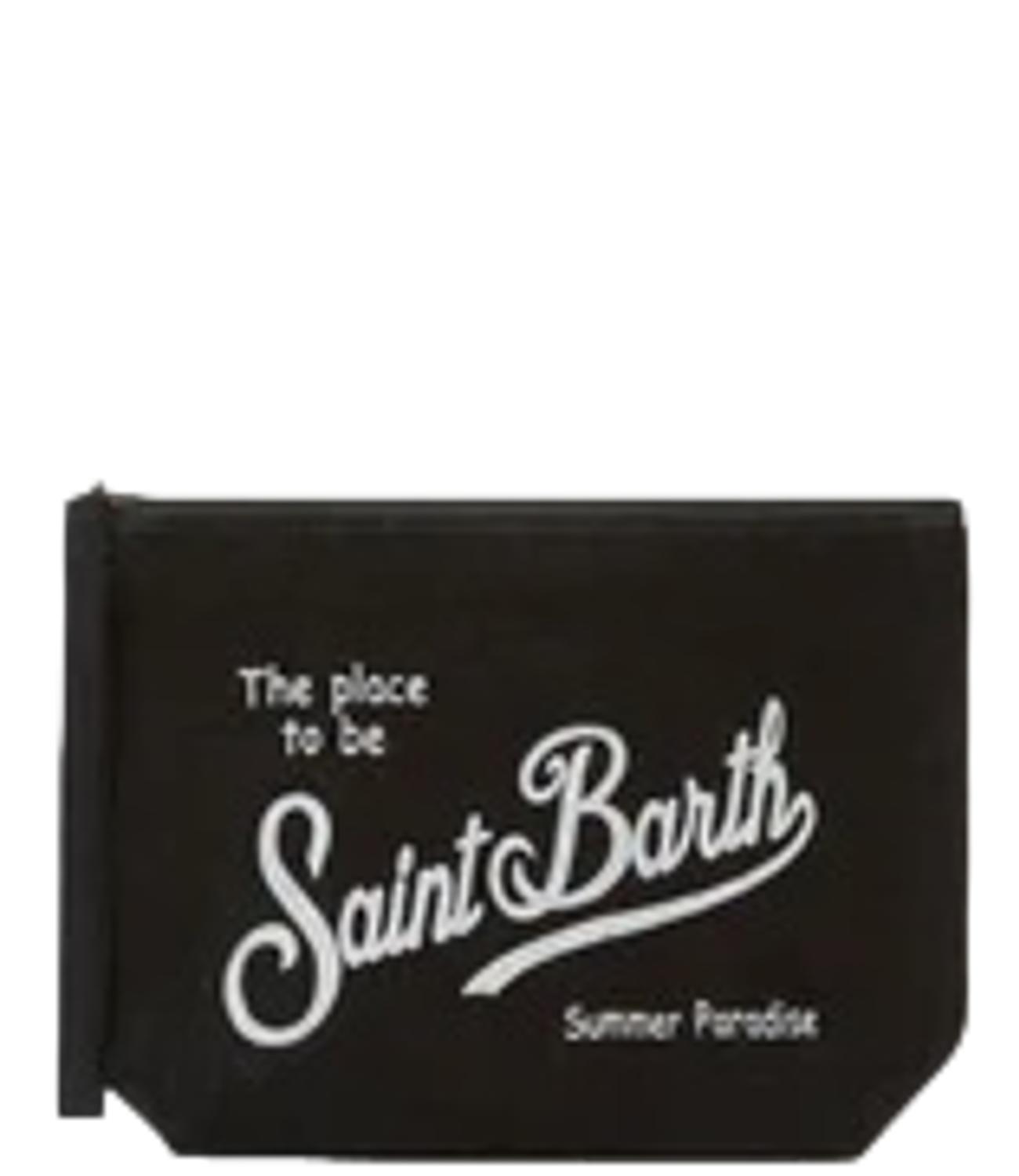 Aline Pochette in lino nero donna
