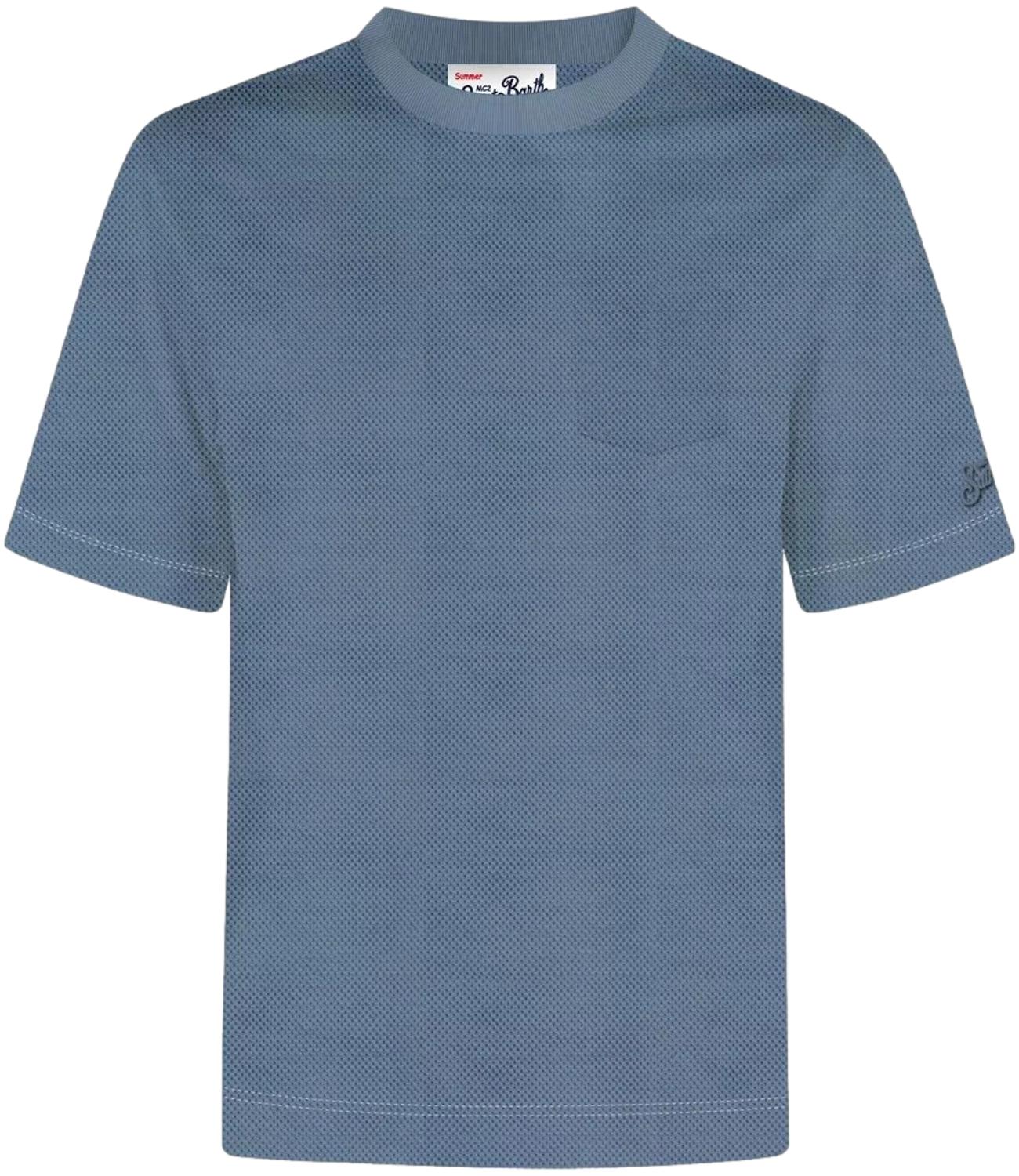 T-Shirt Mc2 Saint Barth BKW0001 Uomo - Piquet 33 Dusty Blue