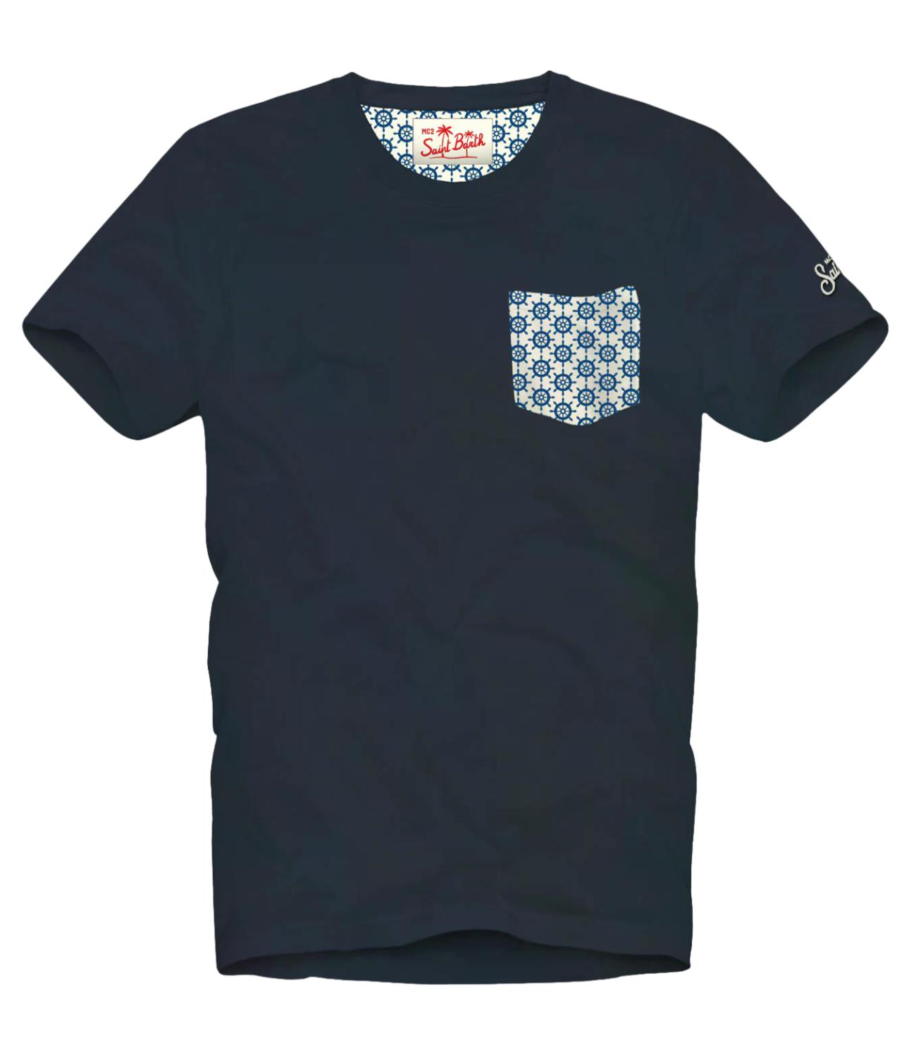 T-Shirt Mc2 Saint Barth BLA0001 Uomo - 61 Celestie Tie 10