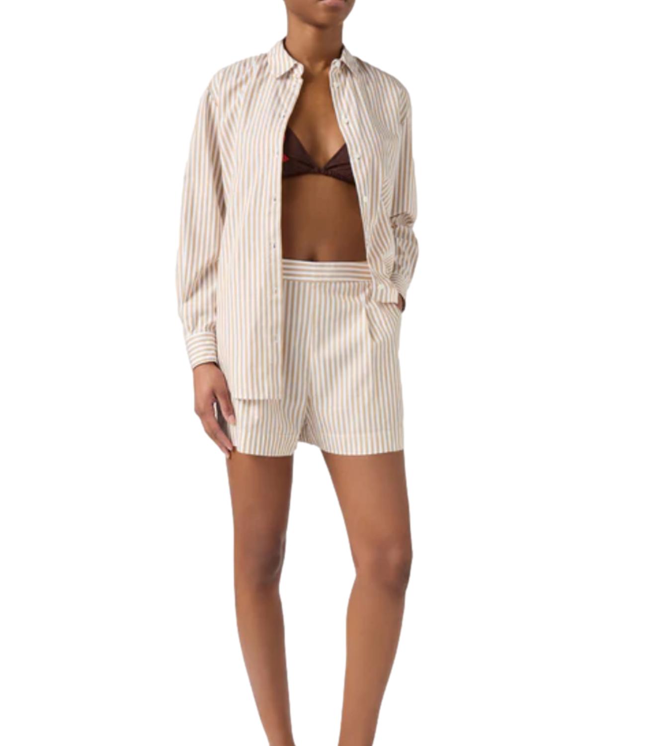 Camicia Mc2 Saint Barth BRIG001 Donna - Cotton Sb Beach Stripes V 11 E