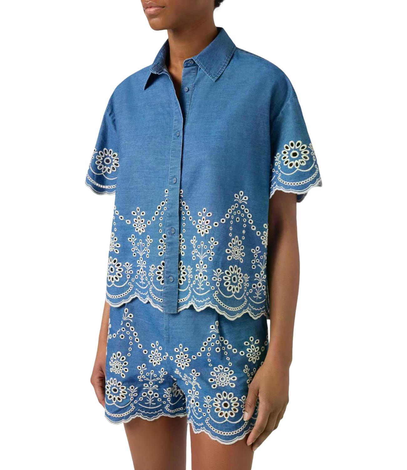 Mc2 Saint Barth Camicia Clementine Denim Donna