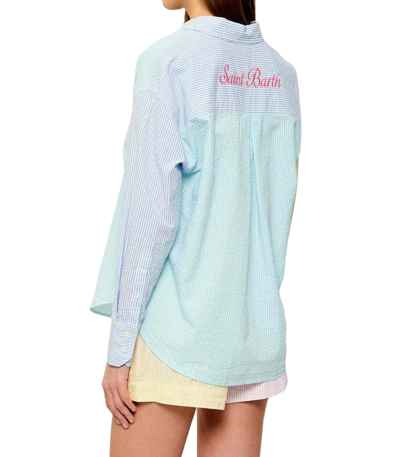 Mc2 Saint Barth Camicia Cristal Righe Mulicolor Donna