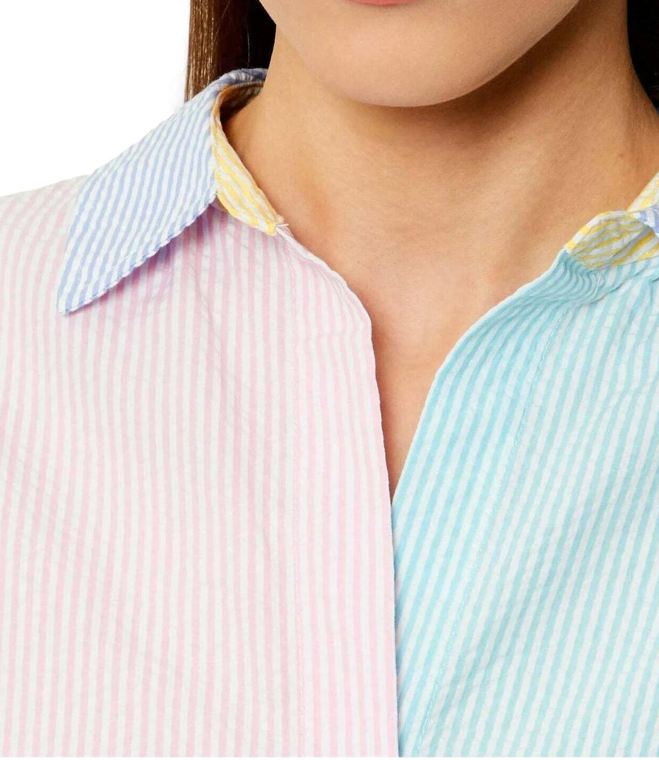 Mc2 Saint Barth Camicia Cristal Righe Mulicolor Donna