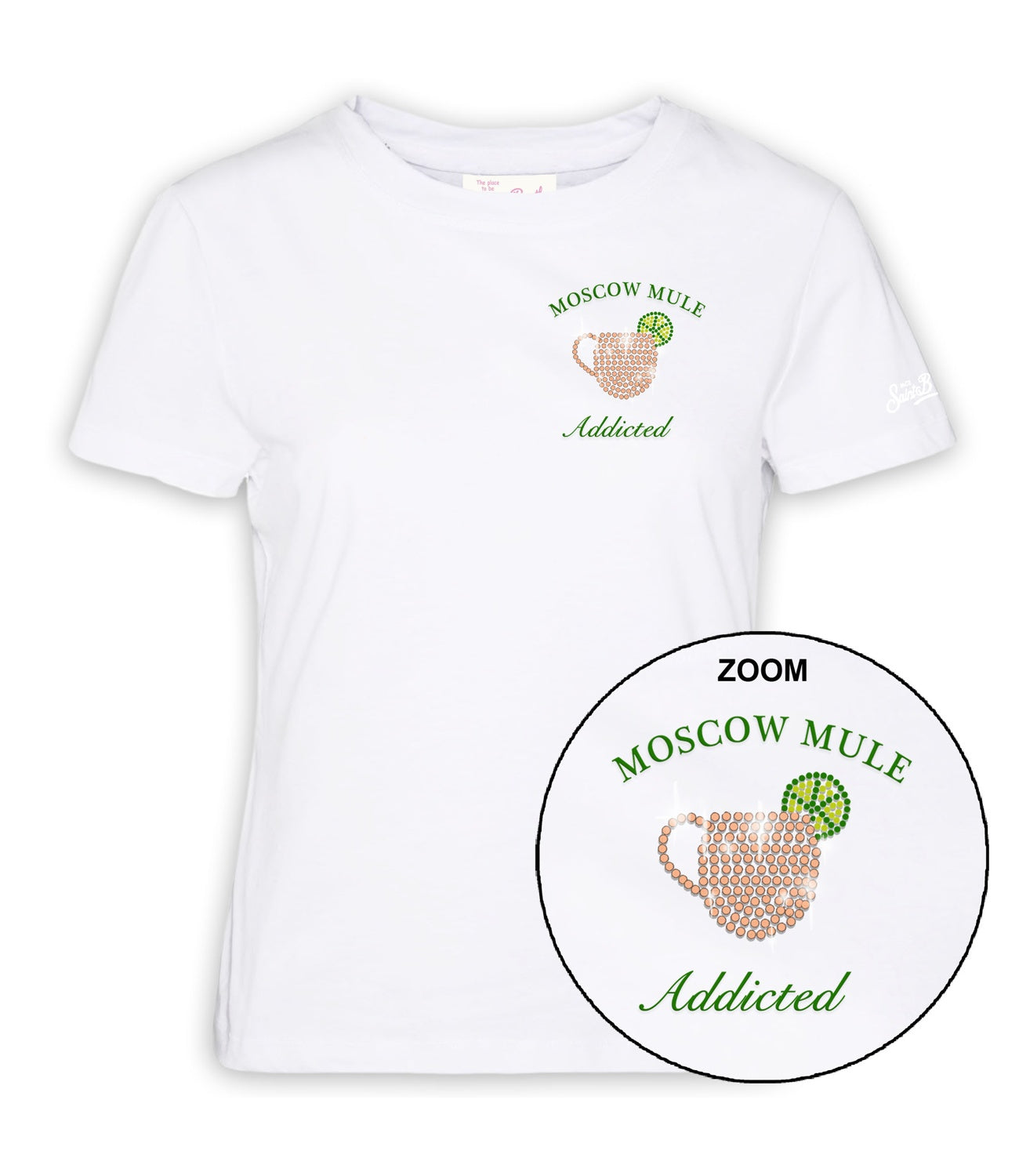 T-Shirt Mc2 Saint Barth EMI0001 Donna - Moscow Mule Addicted 01n Stras