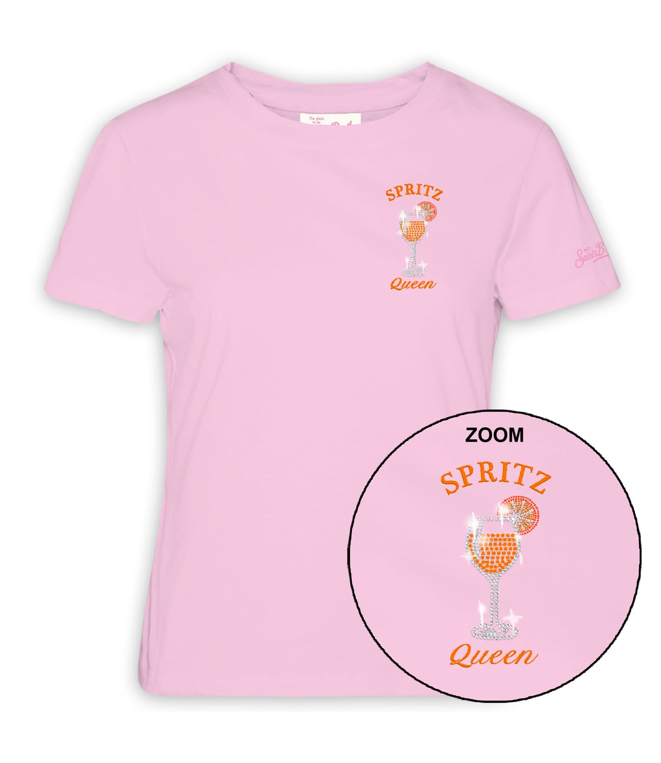 T-Shirt Mc2 Saint Barth EMI0001 Donna - Spritz Queen 20 Strass Emb