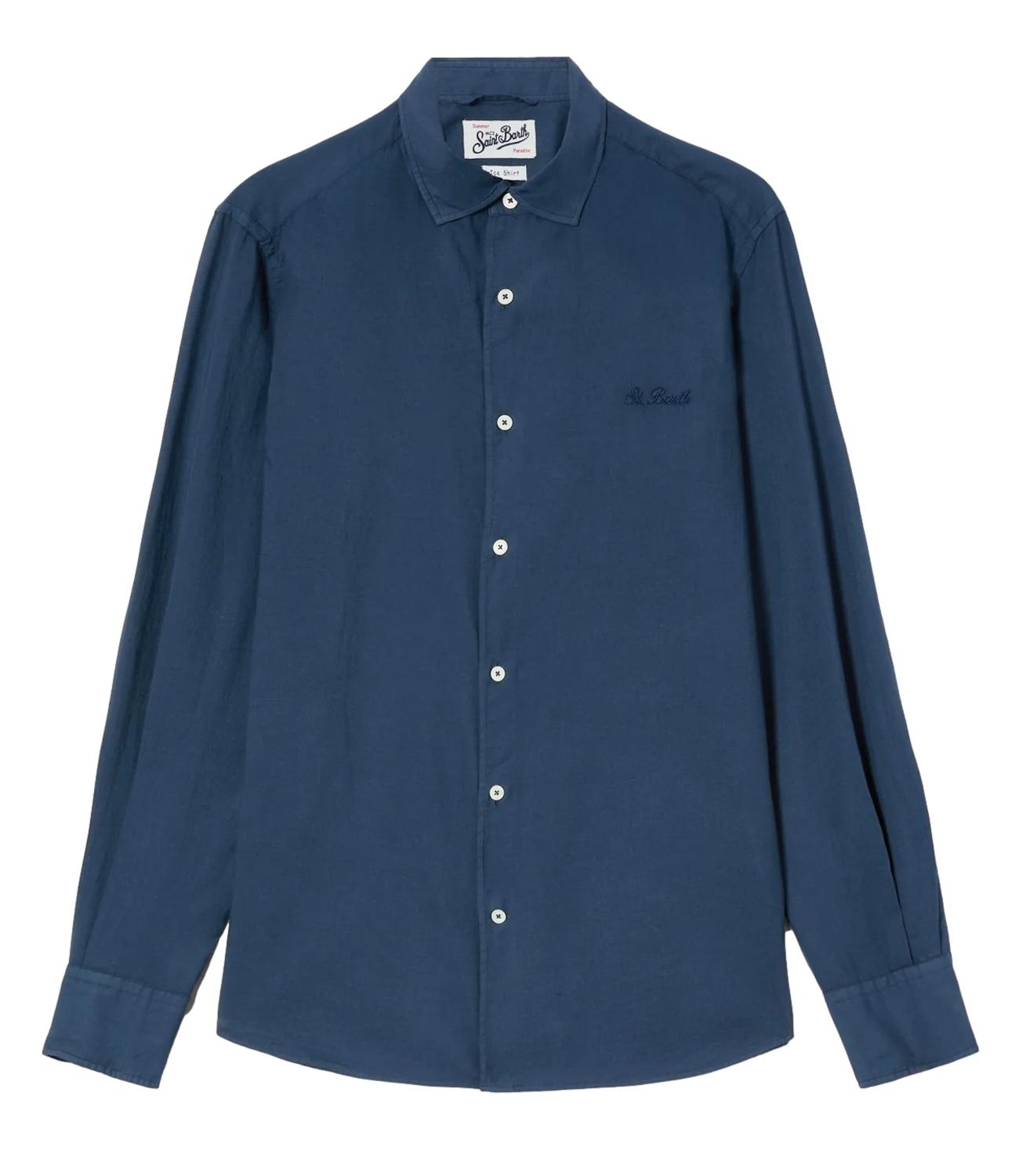 Mc2 Saint Barth camicia chemise blue navy uomo
