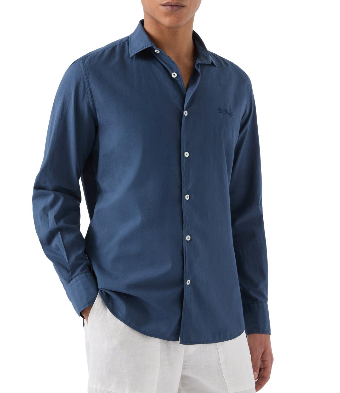 Mc2 Saint Barth camicia chemise blue navy uomo