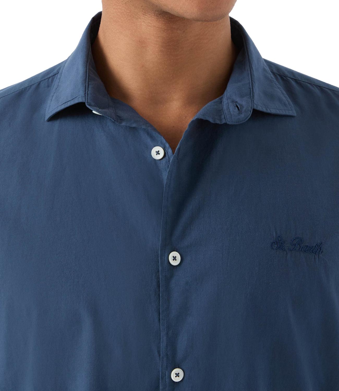 Mc2 Saint Barth camicia chemise blue navy uomo