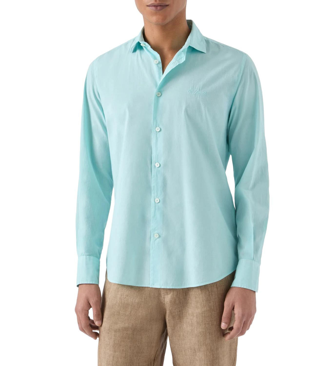 Mc2 Saint Barth camicia chemise verde acqua uomo