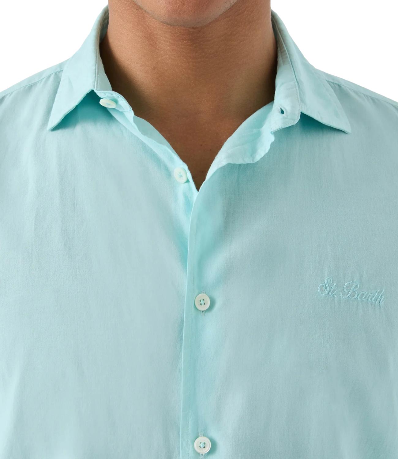 Mc2 Saint Barth camicia chemise verde acqua uomo