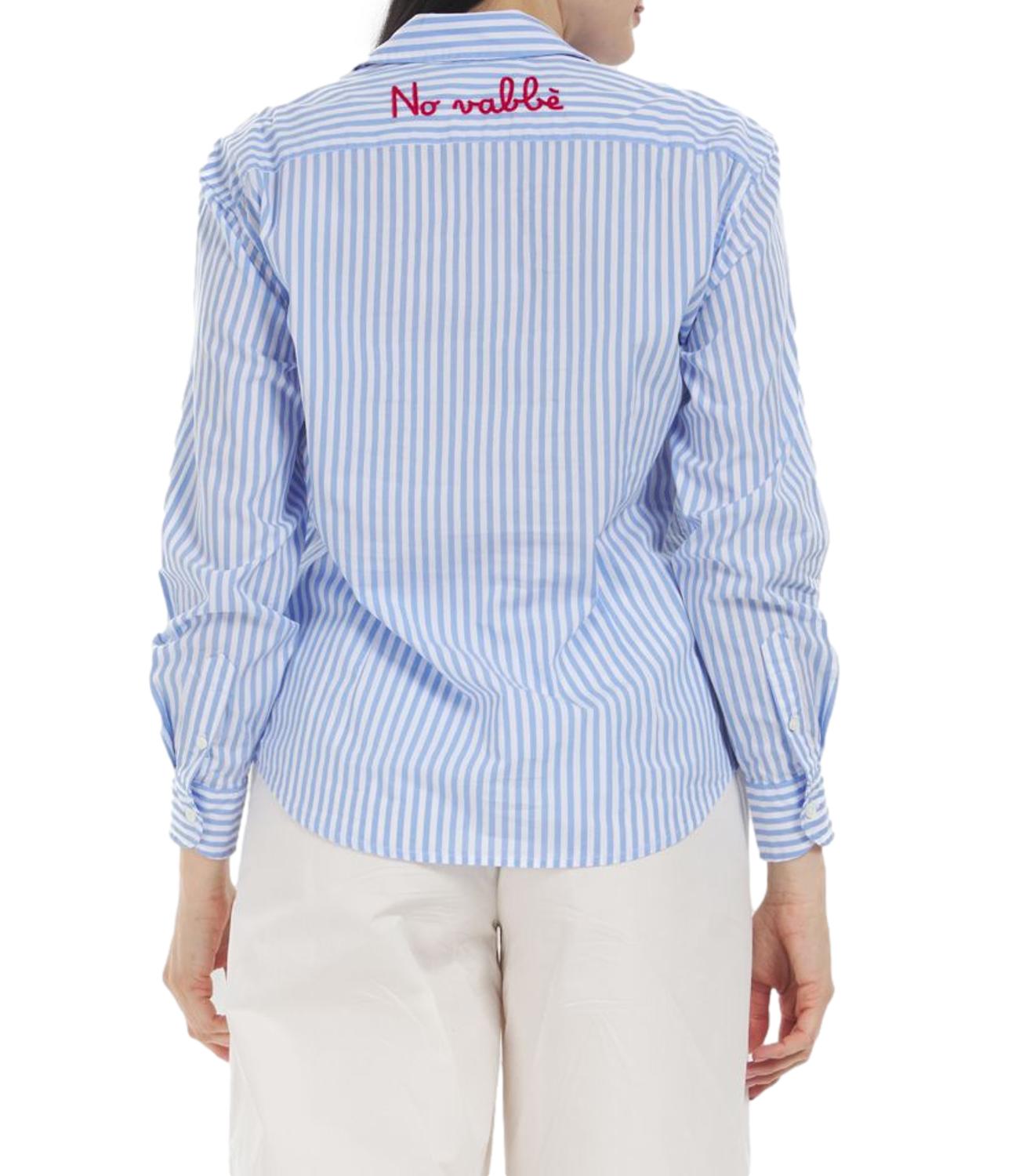 Camicia Mc2 Saint Barth MDH001 Donna - Cotton Stripes V Vabbe 31 Emb