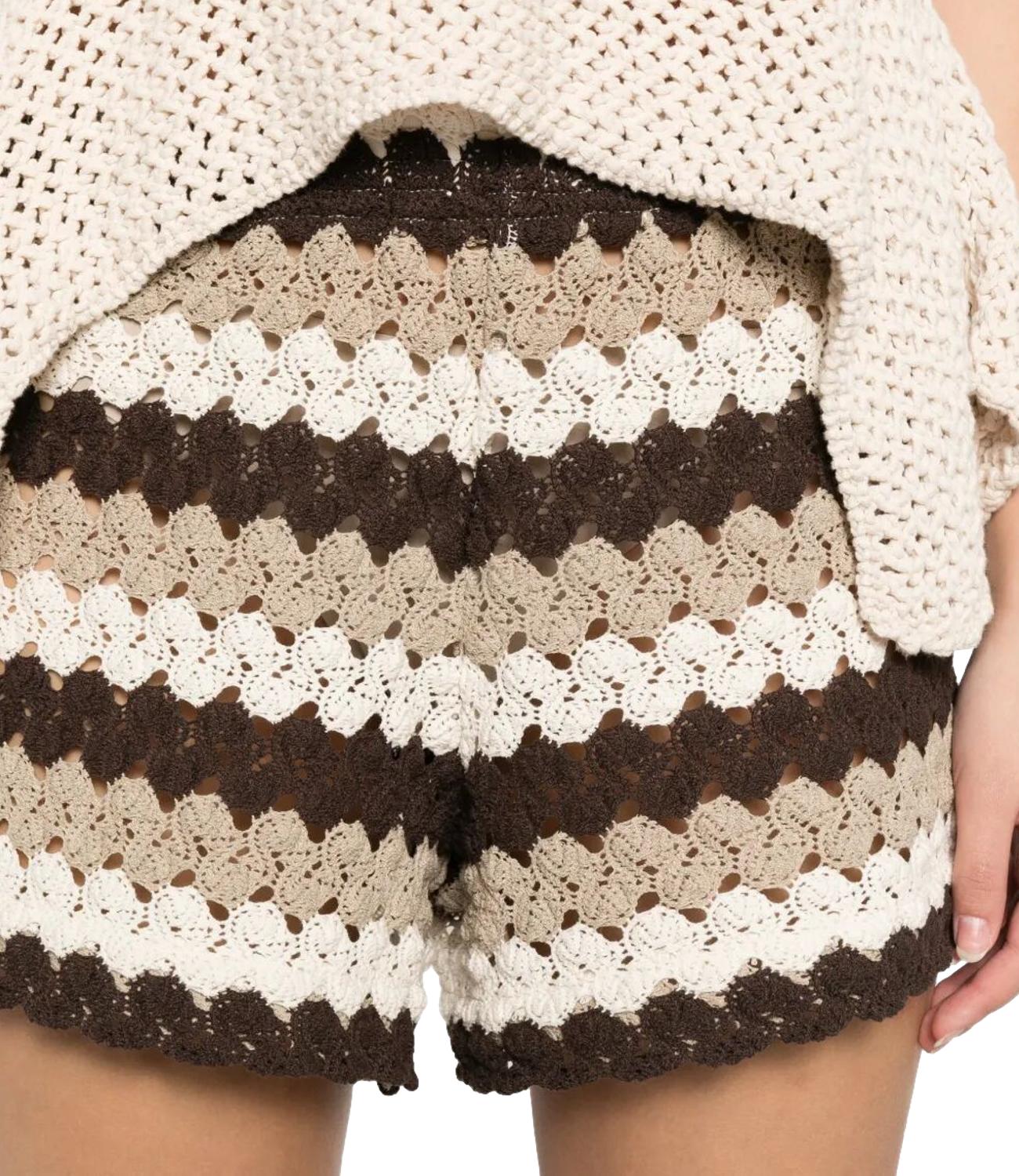 Short Mc2 Saint Barth MEA002 Donna - Crochet Stripes Wave 1810