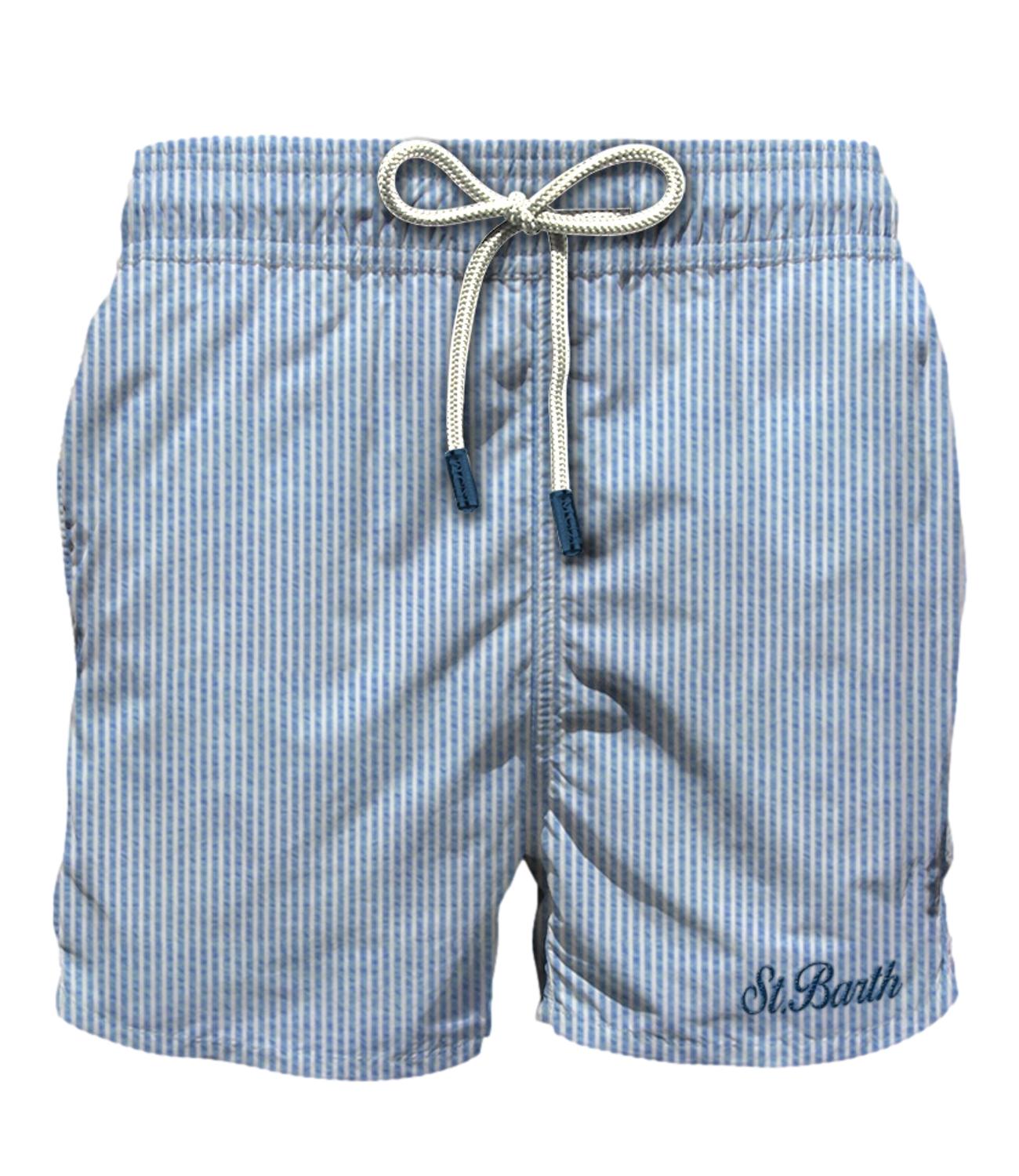 Costume Mc2 Saint Barth PATM001 Uomo - Seersucker Stripes 31 L Emb