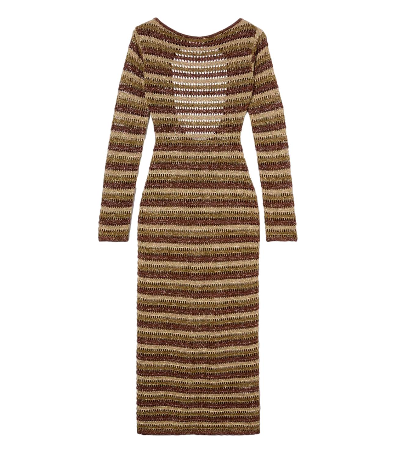 Abito Mc2 Saint Barth RYN0001 Donna - Stripes Lurex Gold