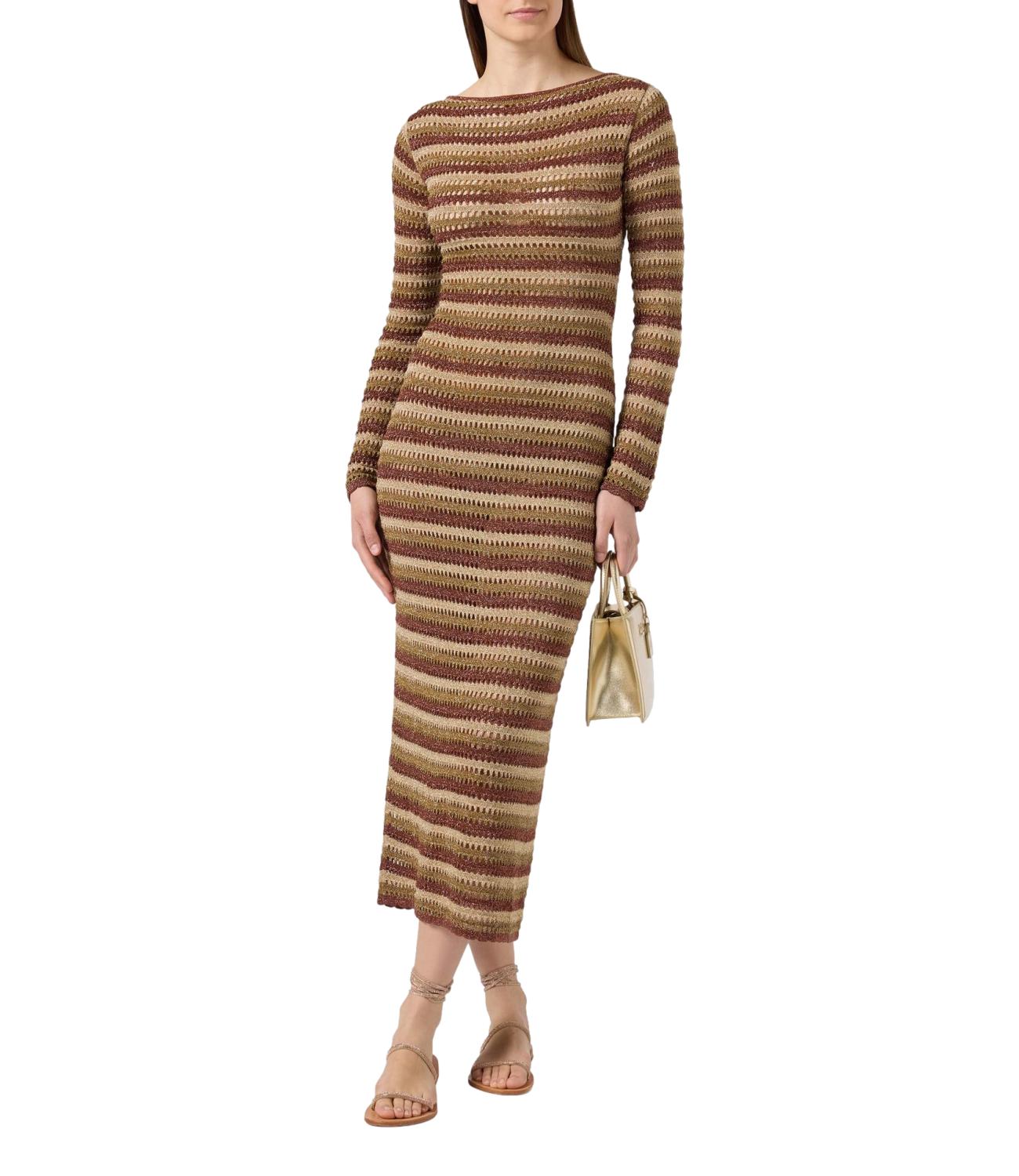 Abito Mc2 Saint Barth RYN0001 Donna - Stripes Lurex Gold