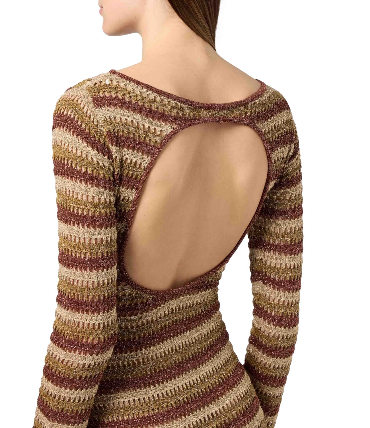 Abito Mc2 Saint Barth RYN0001 Donna - Stripes Lurex Gold