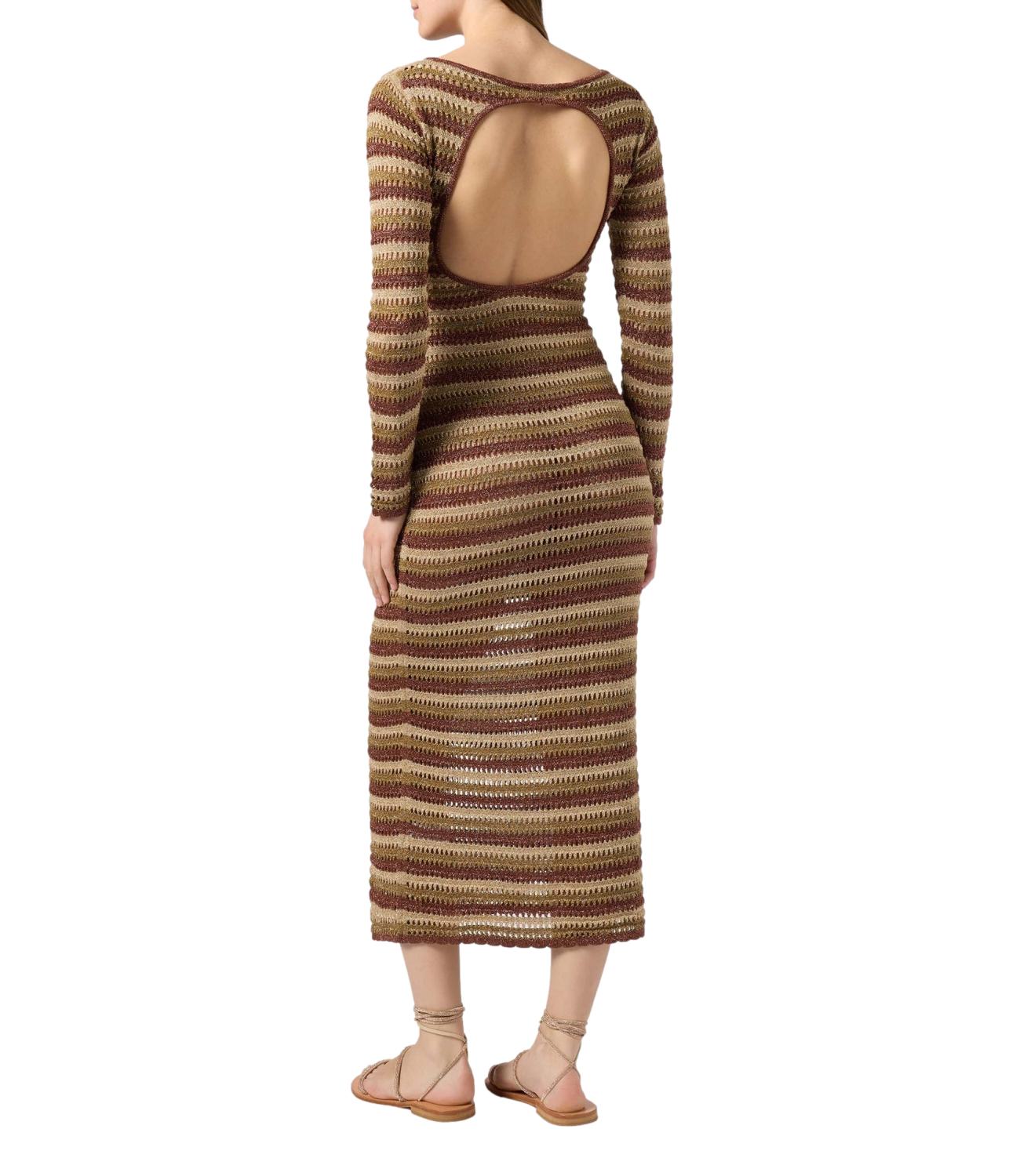 Abito Mc2 Saint Barth RYN0001 Donna - Stripes Lurex Gold