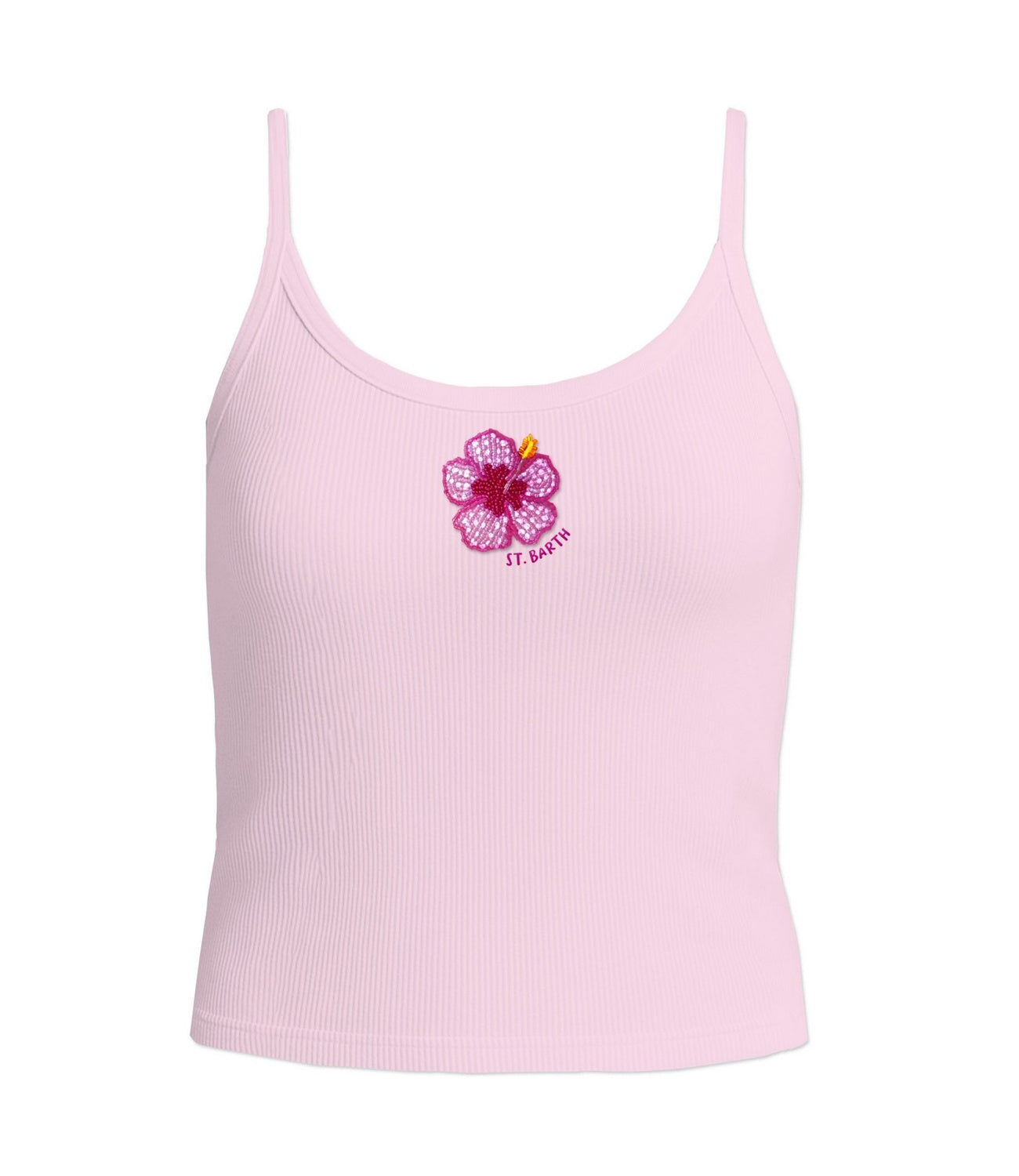 Top Mc2 Saint Barth ZAI0001 Donna - Rib Sb Hibiscus 20 Beads Emb