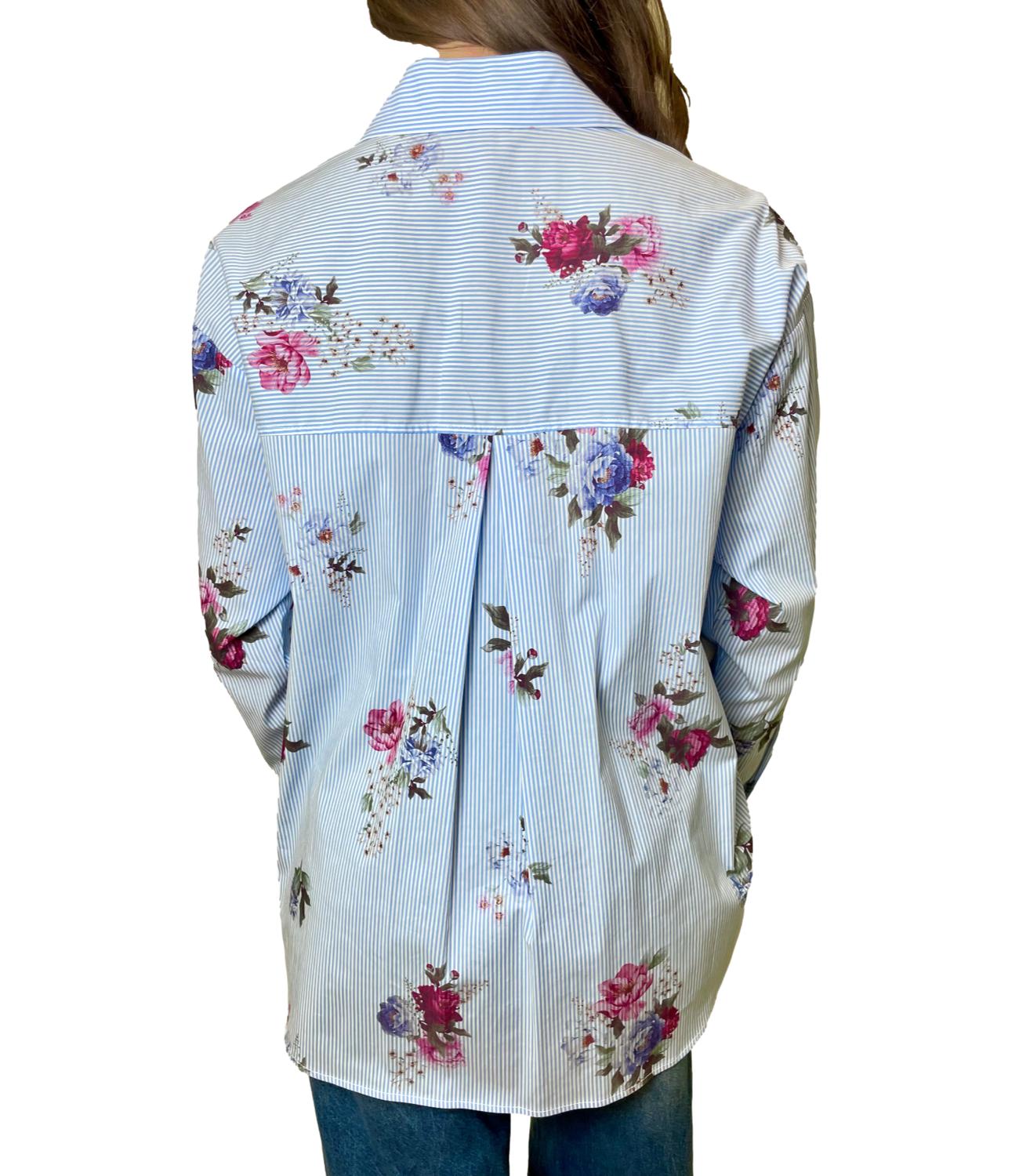 Motel Camicia Over Azzurro Donna