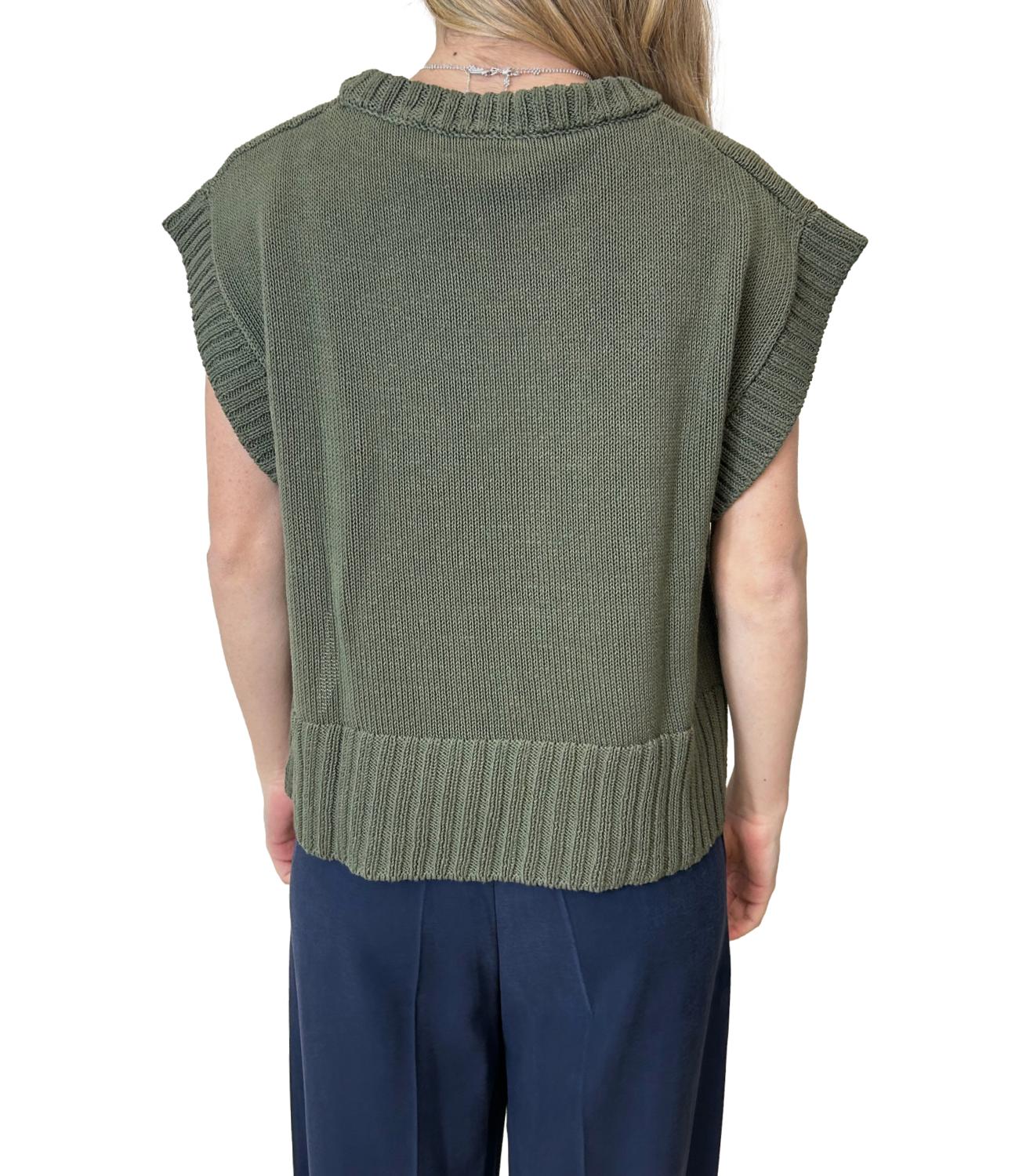 Motel Gilet Verde Soldato Donna