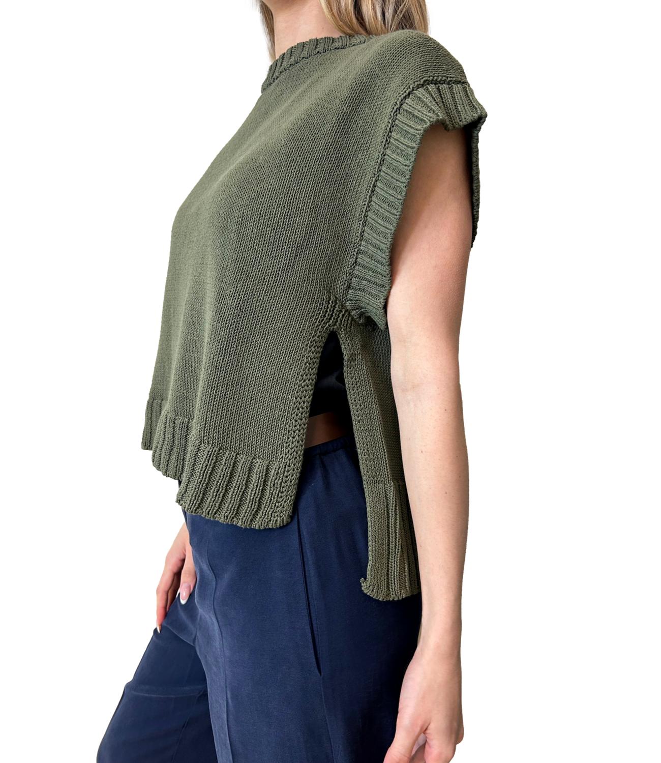 Motel Gilet Verde Soldato Donna