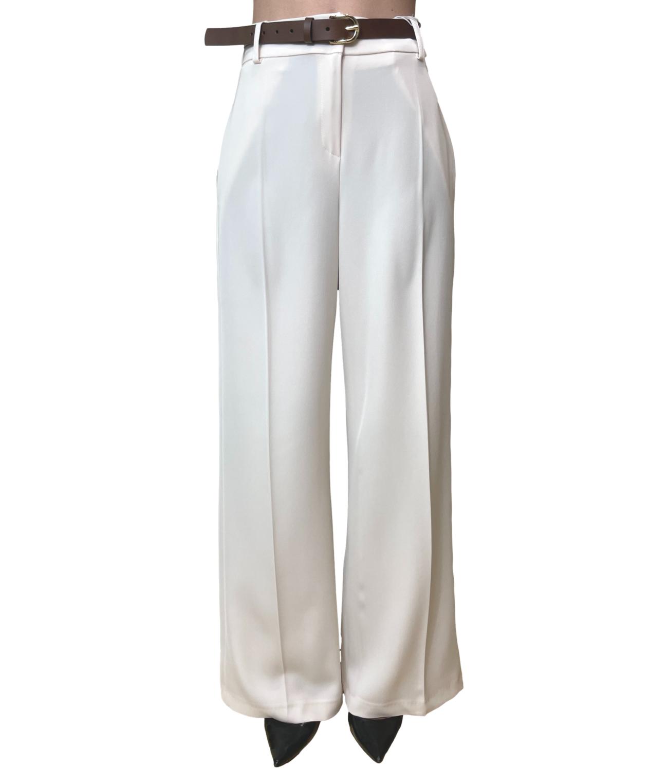 Motel Pantalone Palazzo Panna Donna