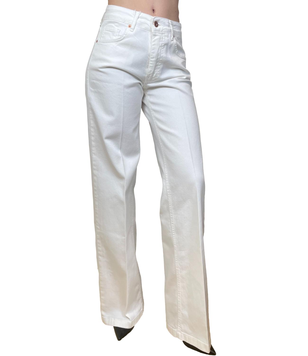 Motel Pantalone Palazzo Panna Donna