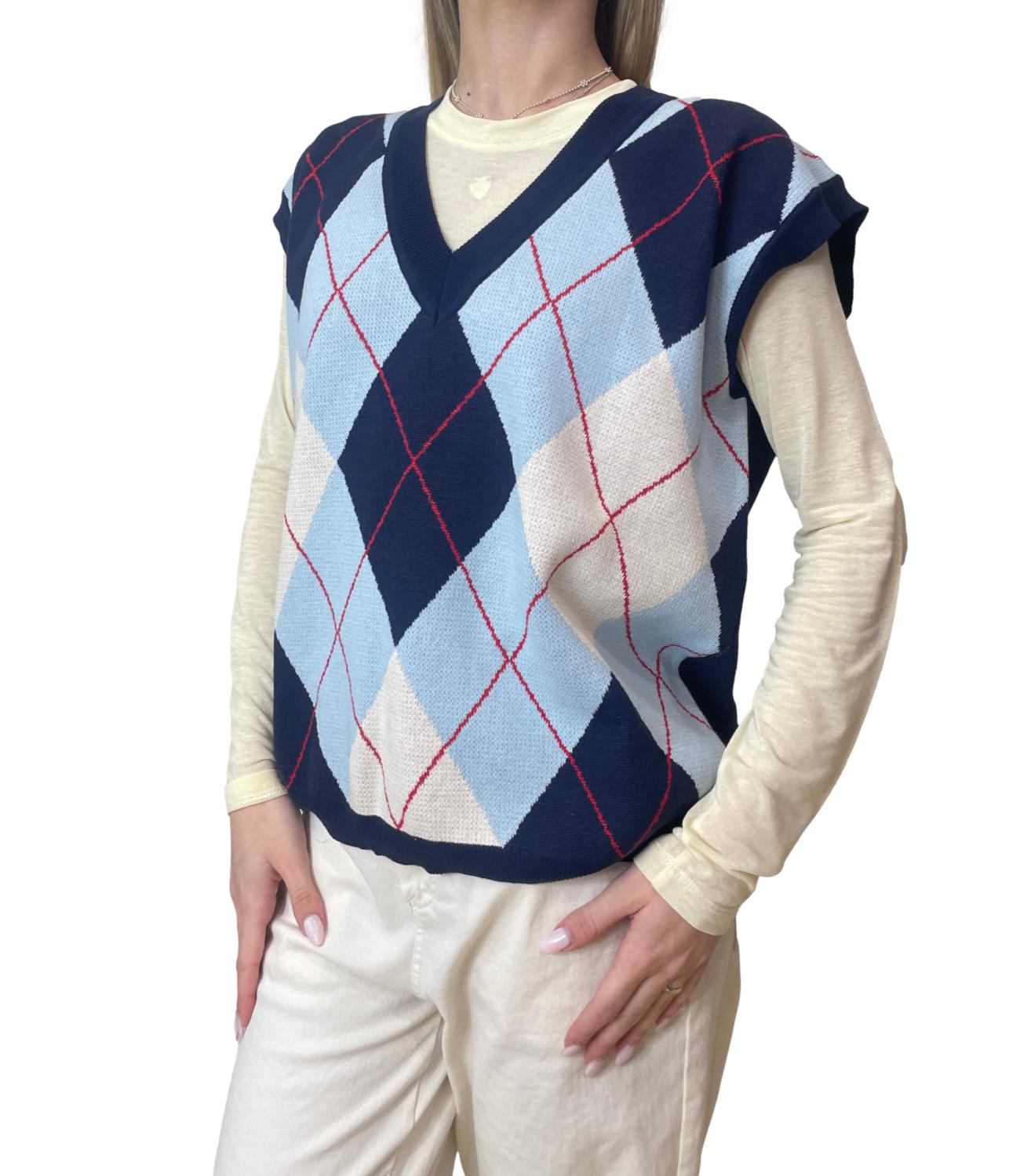 Motel Gilet Rombi Blu Donna