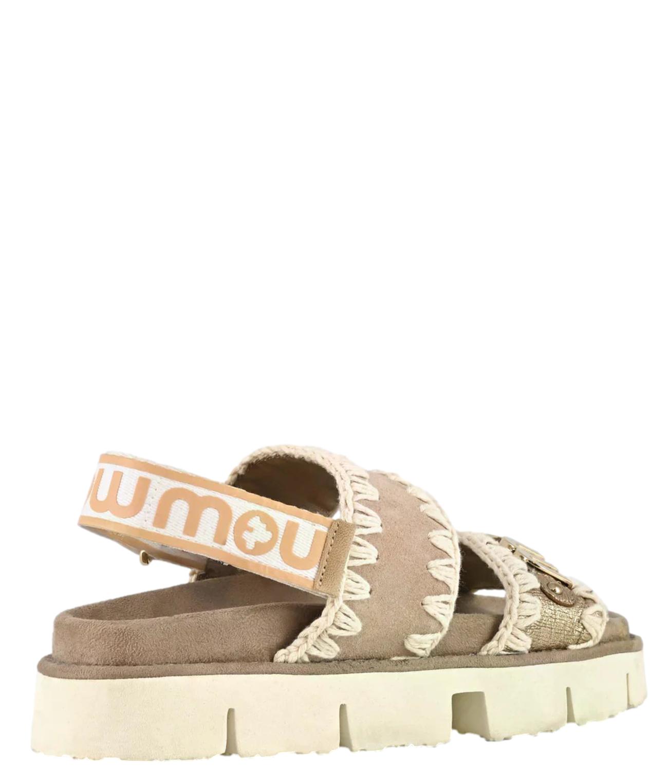 Sandalo Mou SW461001C Donna - Metallic Lizard Gold