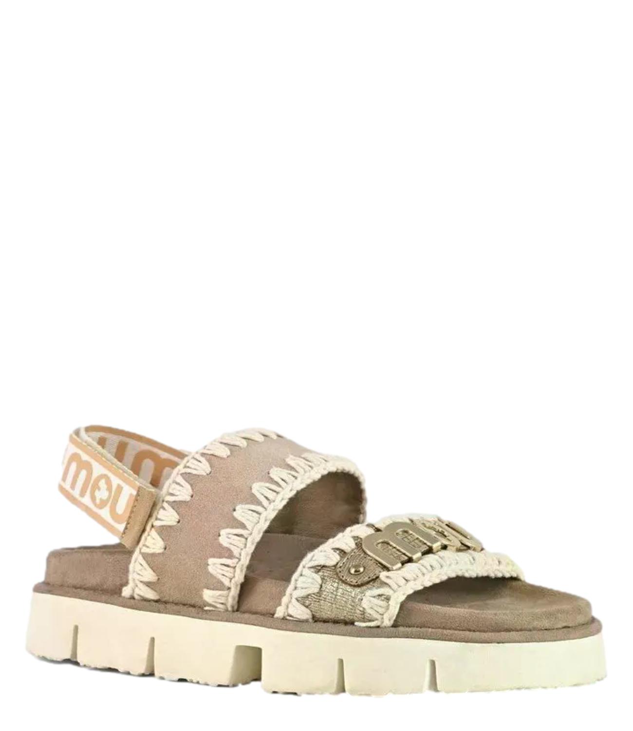 Sandalo Mou SW461001C Donna - Metallic Lizard Gold