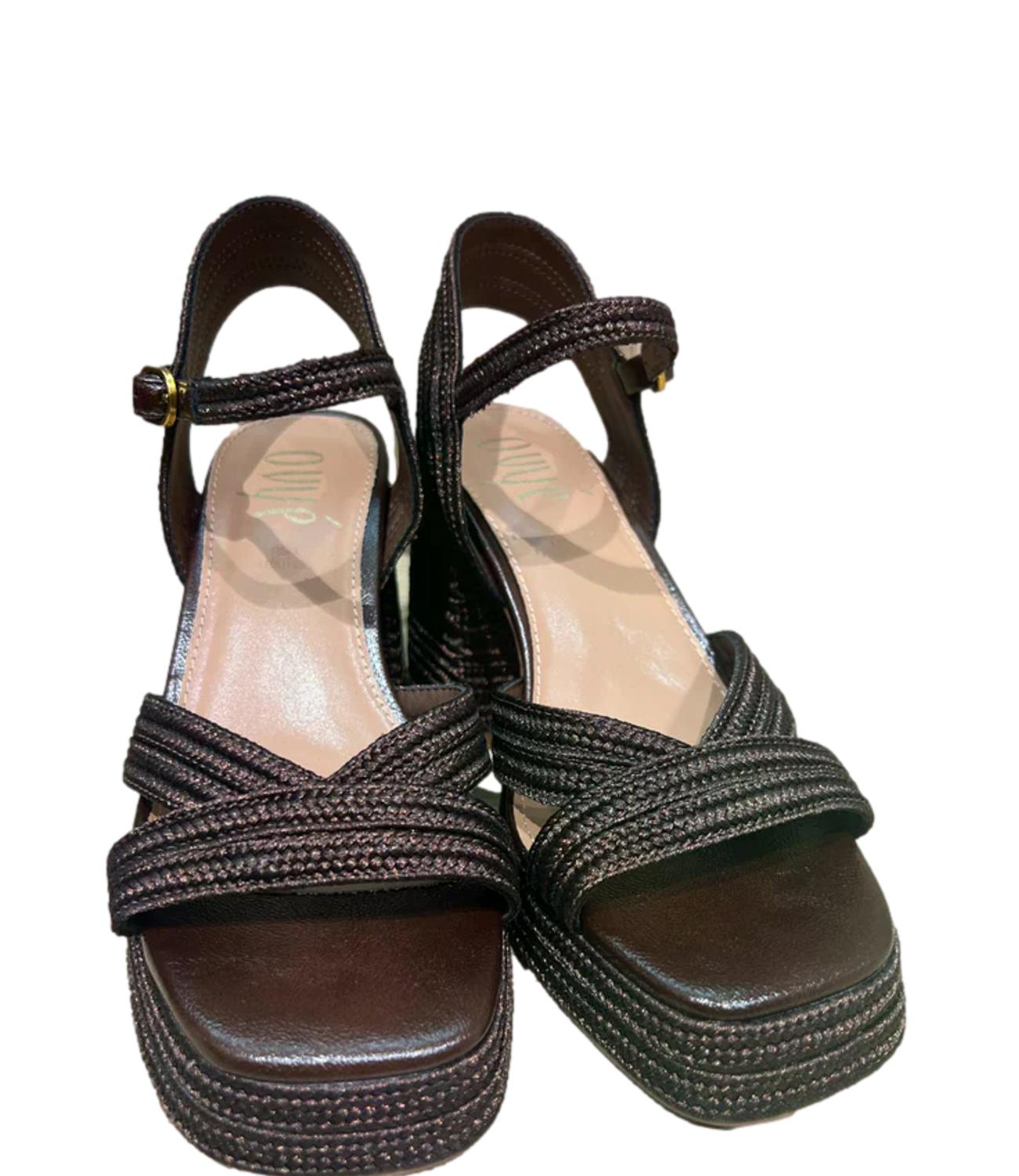 Ovye Sandalo Marrone Donna