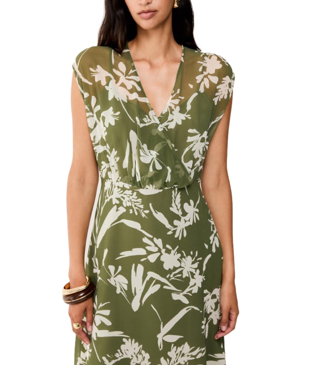 Penny Black Abito PBPFAGLIA Floreale Verde Donna
