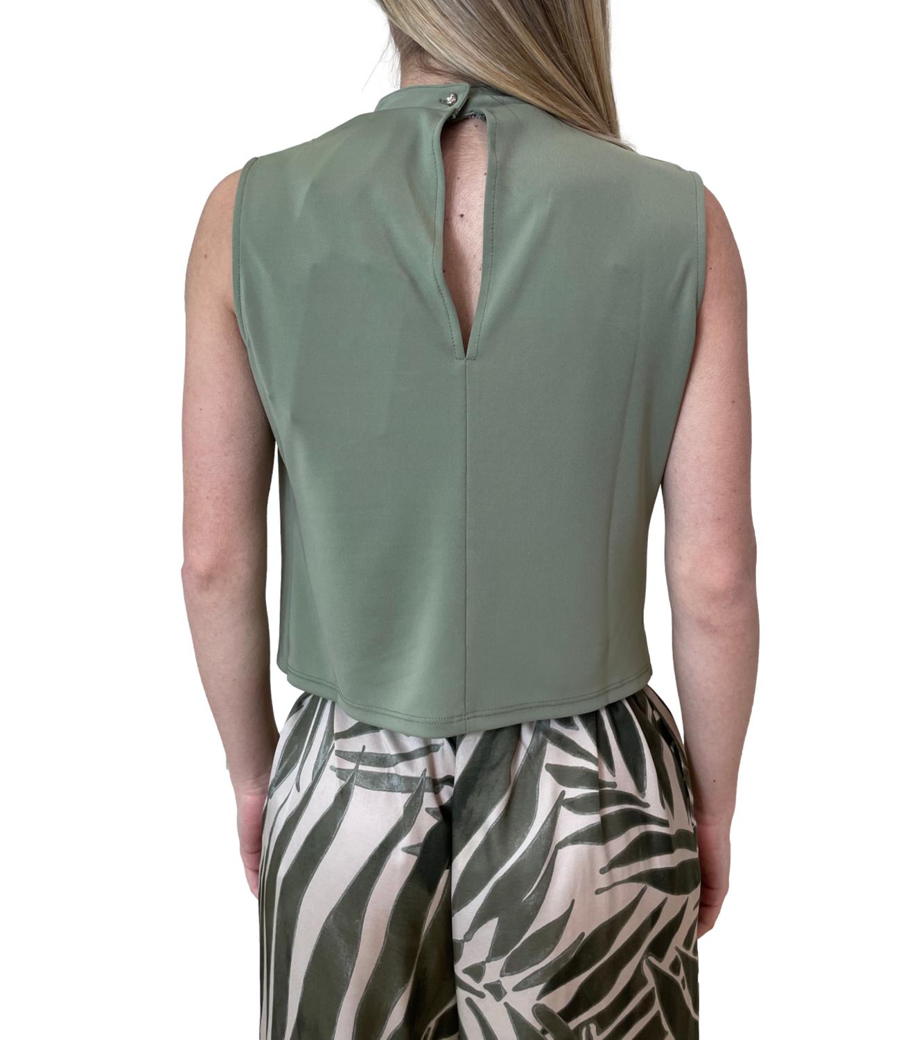 Marella Monochrome canotta Mlmorata verde donna