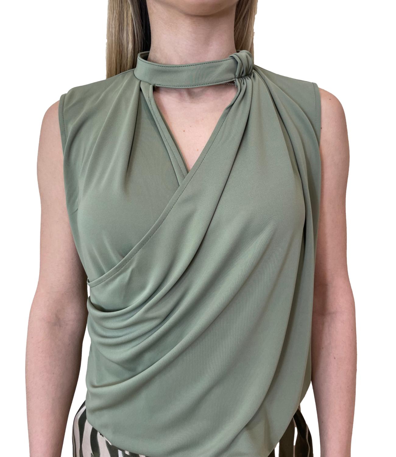Marella Monochrome canotta Mlmorata verde donna