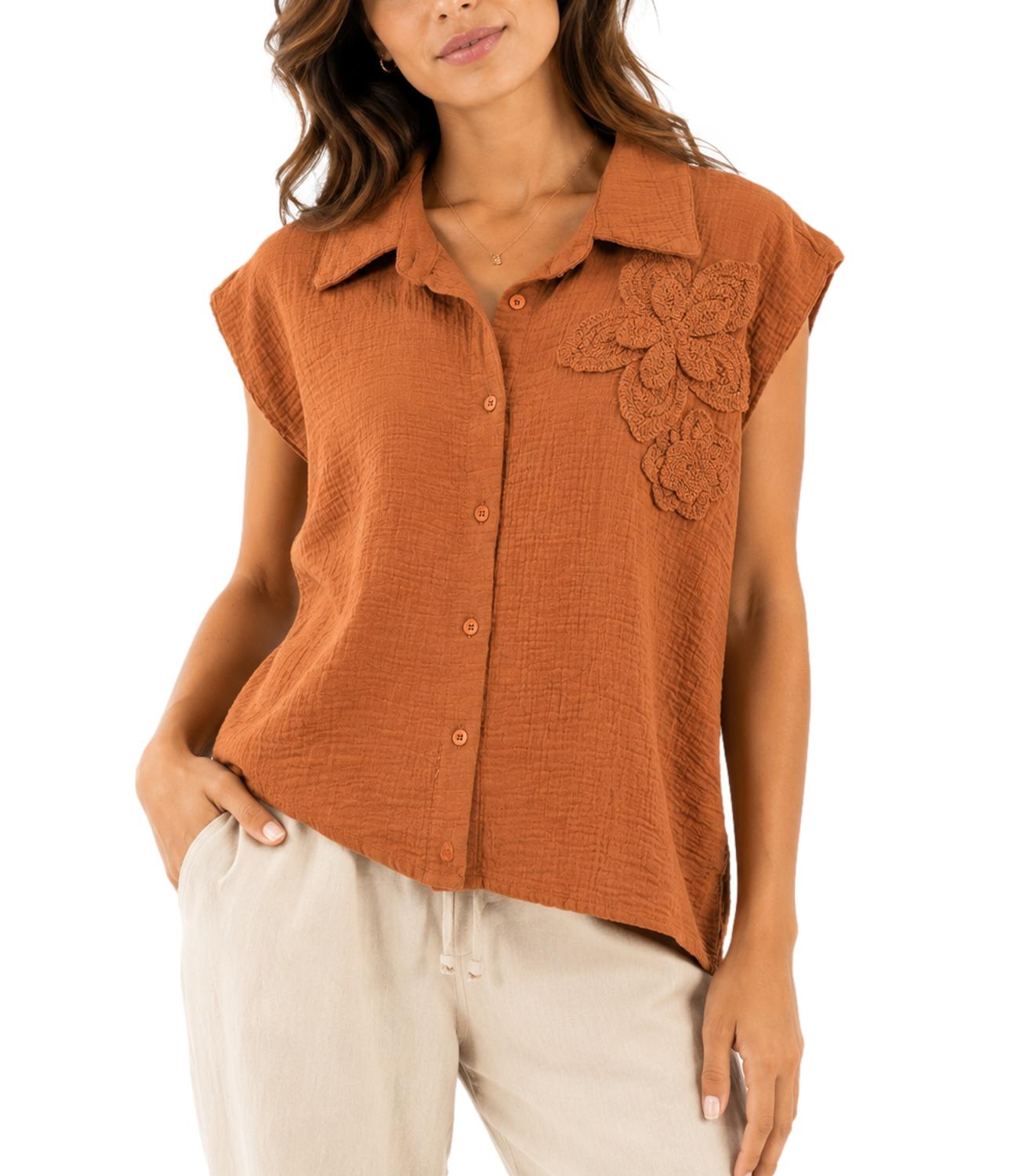Camicia Philia Loft D02N1051 Donna - Tabacco