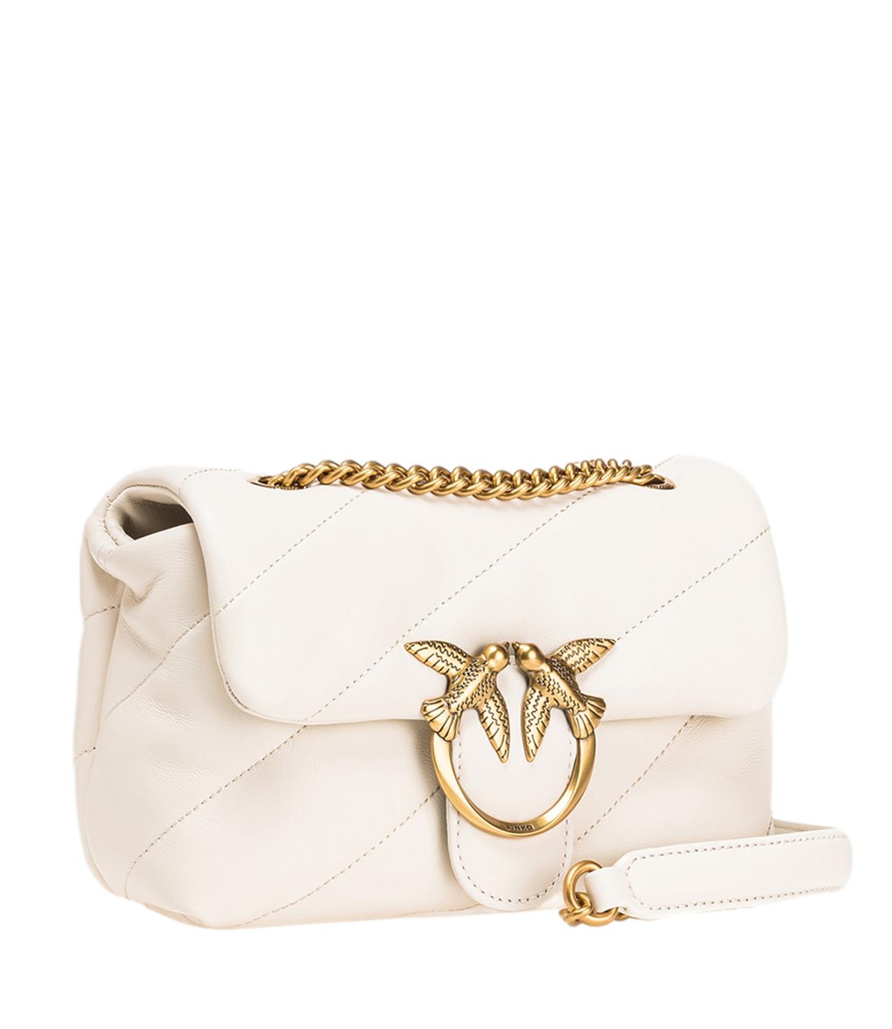 Pinko Borsa Love Puff Mini Cl Sheep Nappa Bianco/Gold Donna