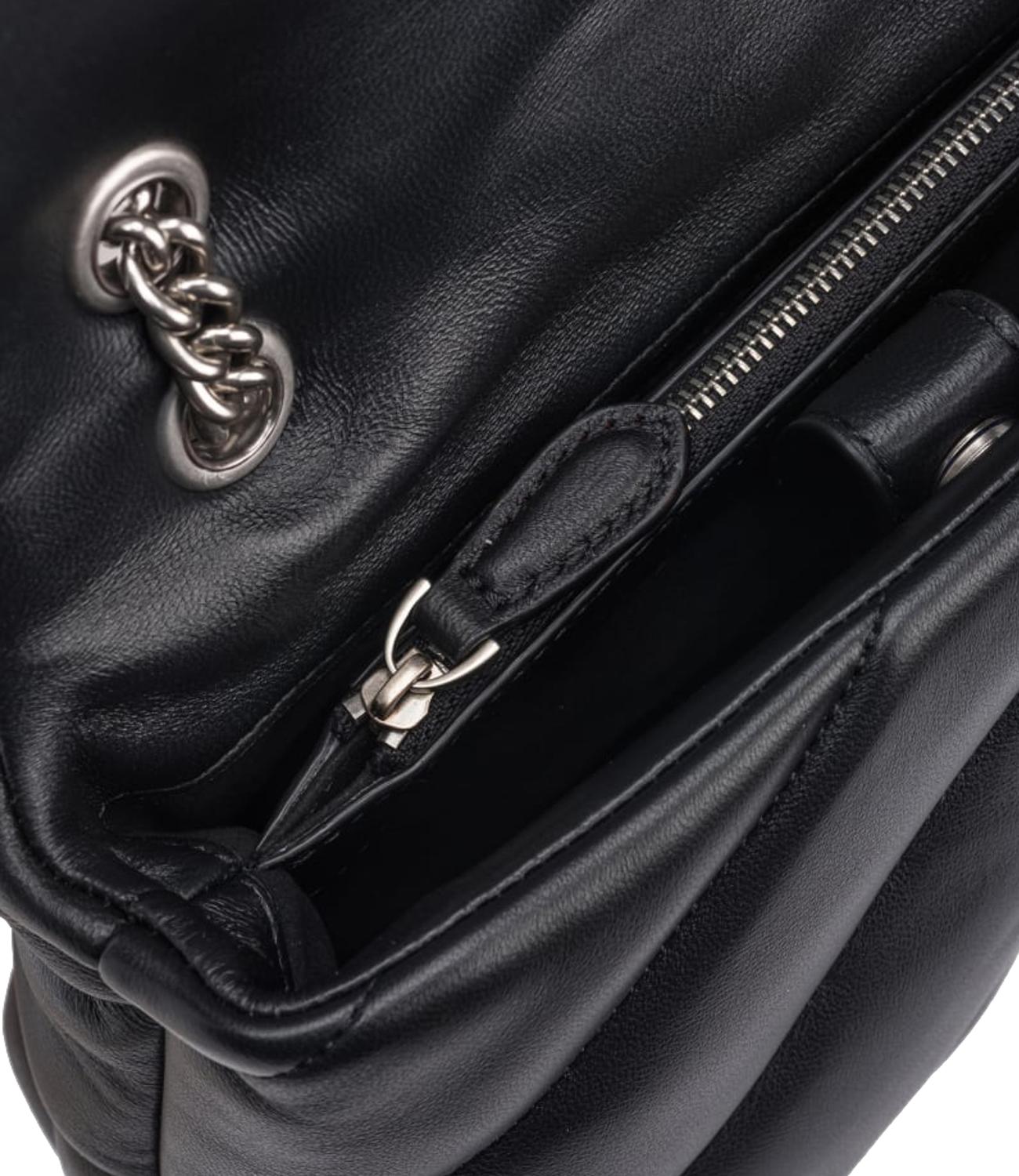 Pinko Borsa Love Puff Mini Cl Sheep Nappa Nero/Silver Donna