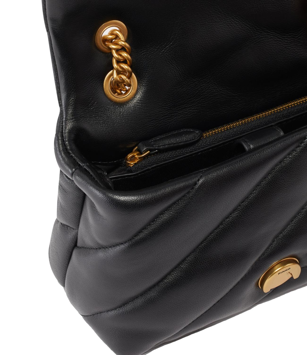 Pinko Borsa Love Puff Mini Cl Sheep Nappa Nero/Gold Donna