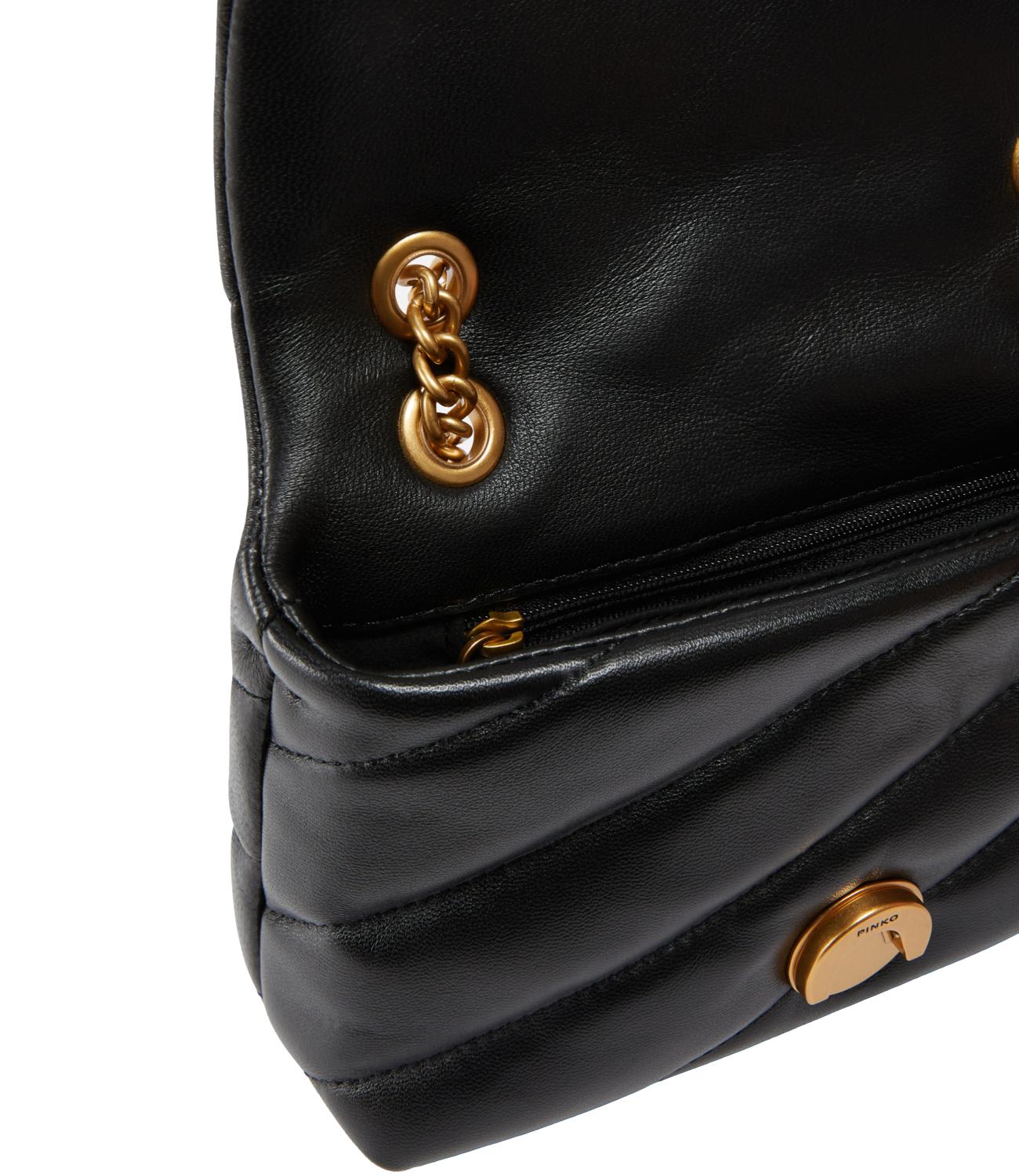 Pinko Borsa Love Puff Baby Cl Sheep Nappa Nero/Gold Donna