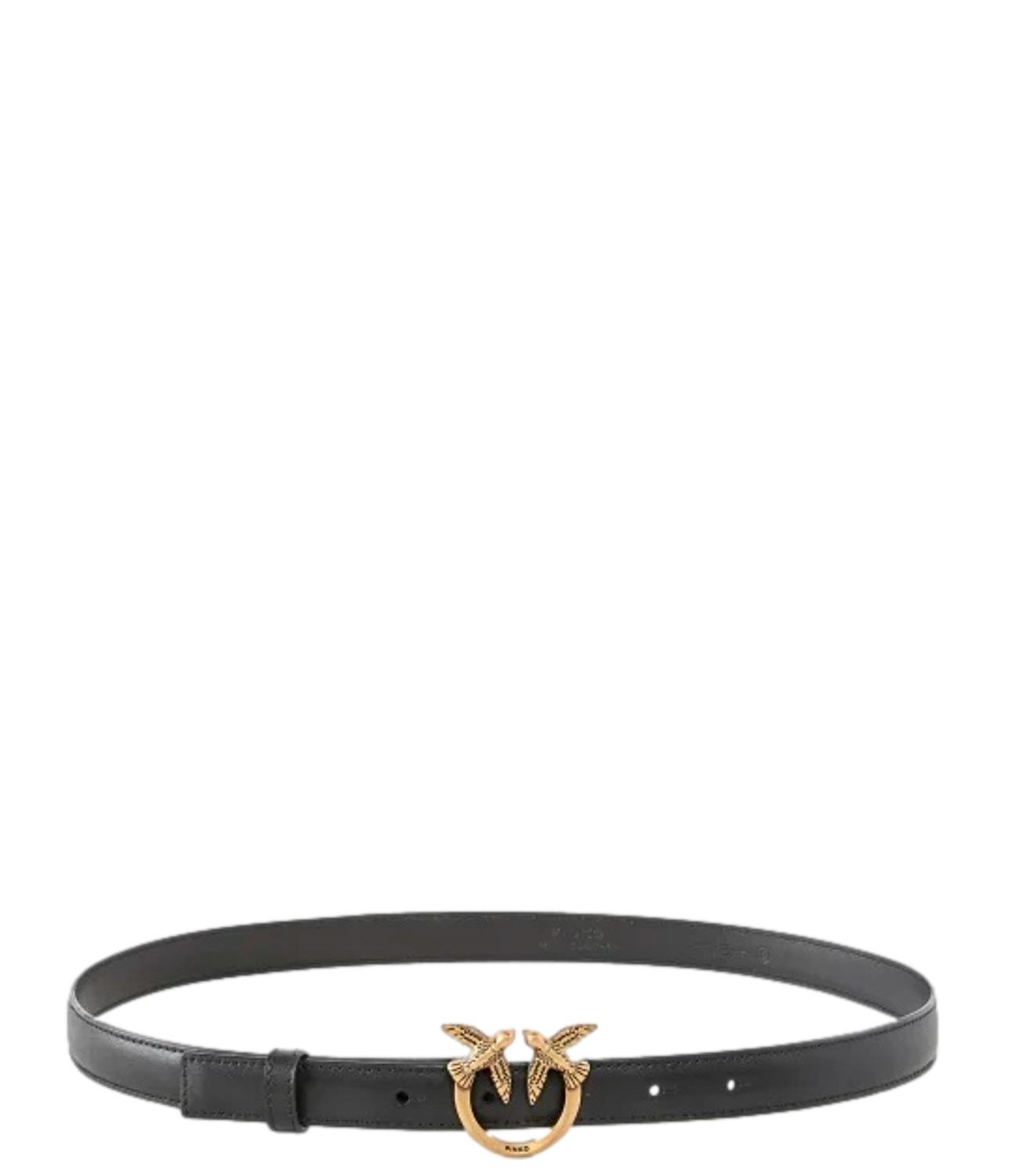 Pinko Cintura Love Berry H2 Belt.Low Vitello Nero/Gold Donna